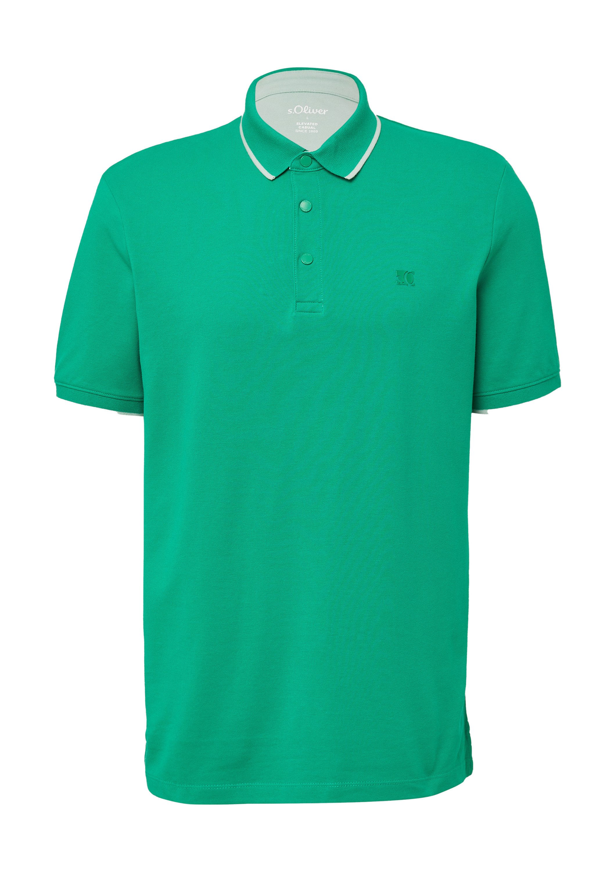 s.Oliver Kurzarmshirt Polo-Shirt Sportives Piqué-Poloshirt mit Kontrast-Det günstig online kaufen