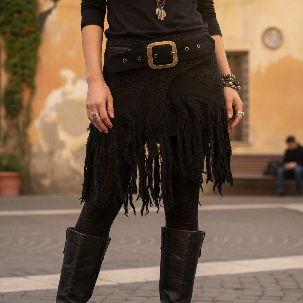 Guru-Shop Minirock Goa Minirock, Wickelrock, Tribal Cacheur,.. alternative Bekleidung