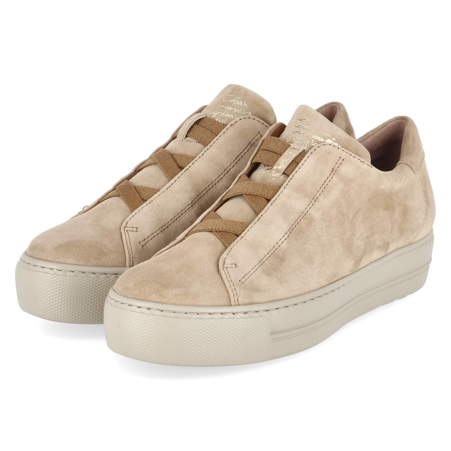 Paul Green Paul Green 5529-061 Damen Rauleder beige Schnürschuh