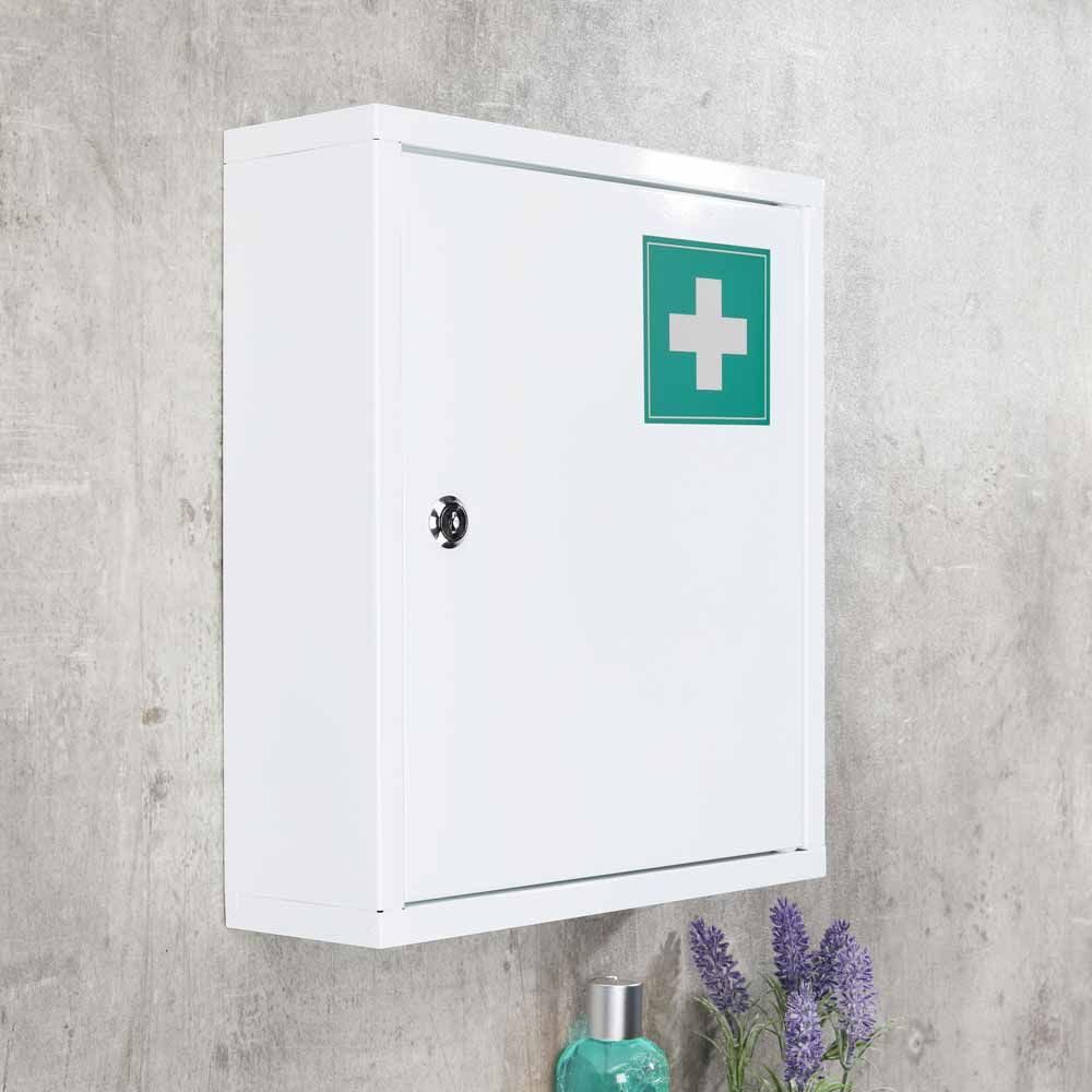 Haushalt International Medizinschrank (Inkl. Montagezubehör, Regalbrett und 2 Schlüsseln)