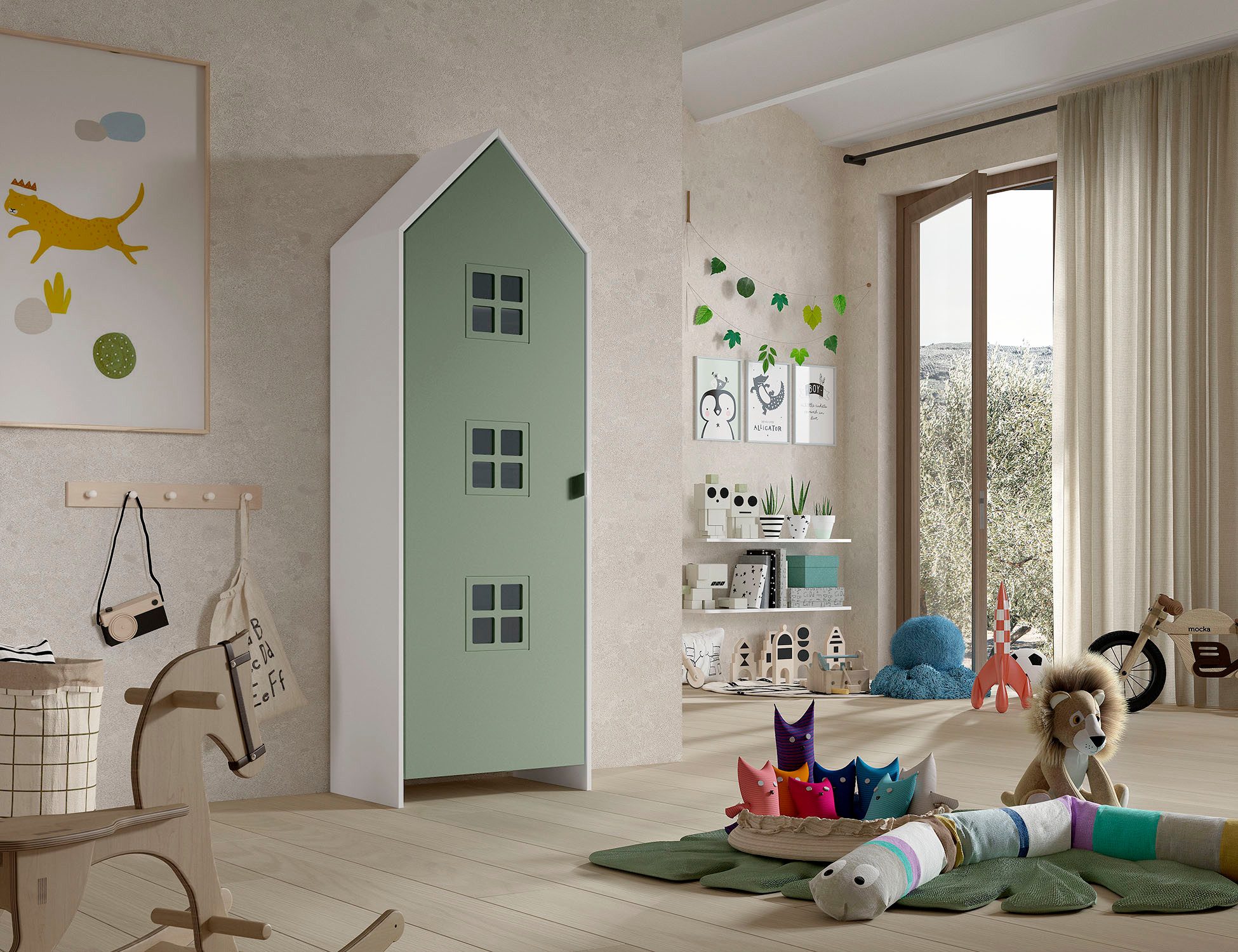 Vipack Kleiderschrank Casami, mit trendiger Optik in zeitlosem Design (B/H/T ca. 57,6x171,3x37cm, Fronten in verschiedenen Farben erhältlich) variable Innenausstattung und viel Stauraum