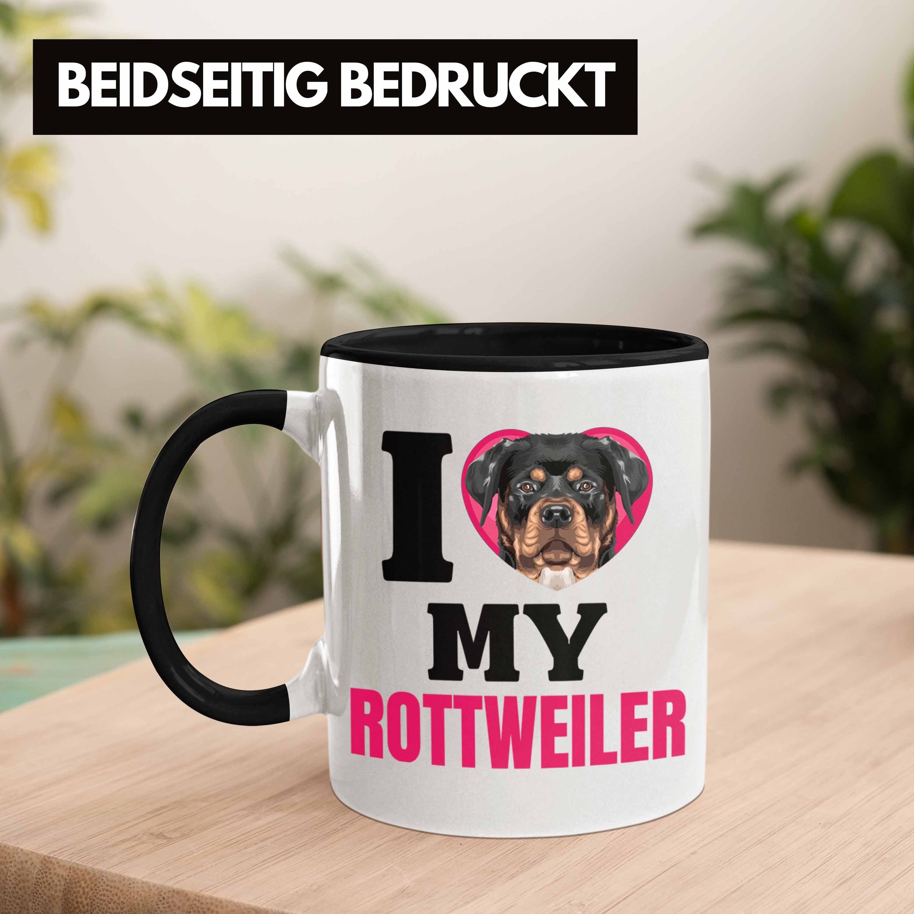 Lo Rottweiler Besitzerin Geschenk Tasse Spruch Lustiger Geschenkidee Tasse Schwarz I Trendation