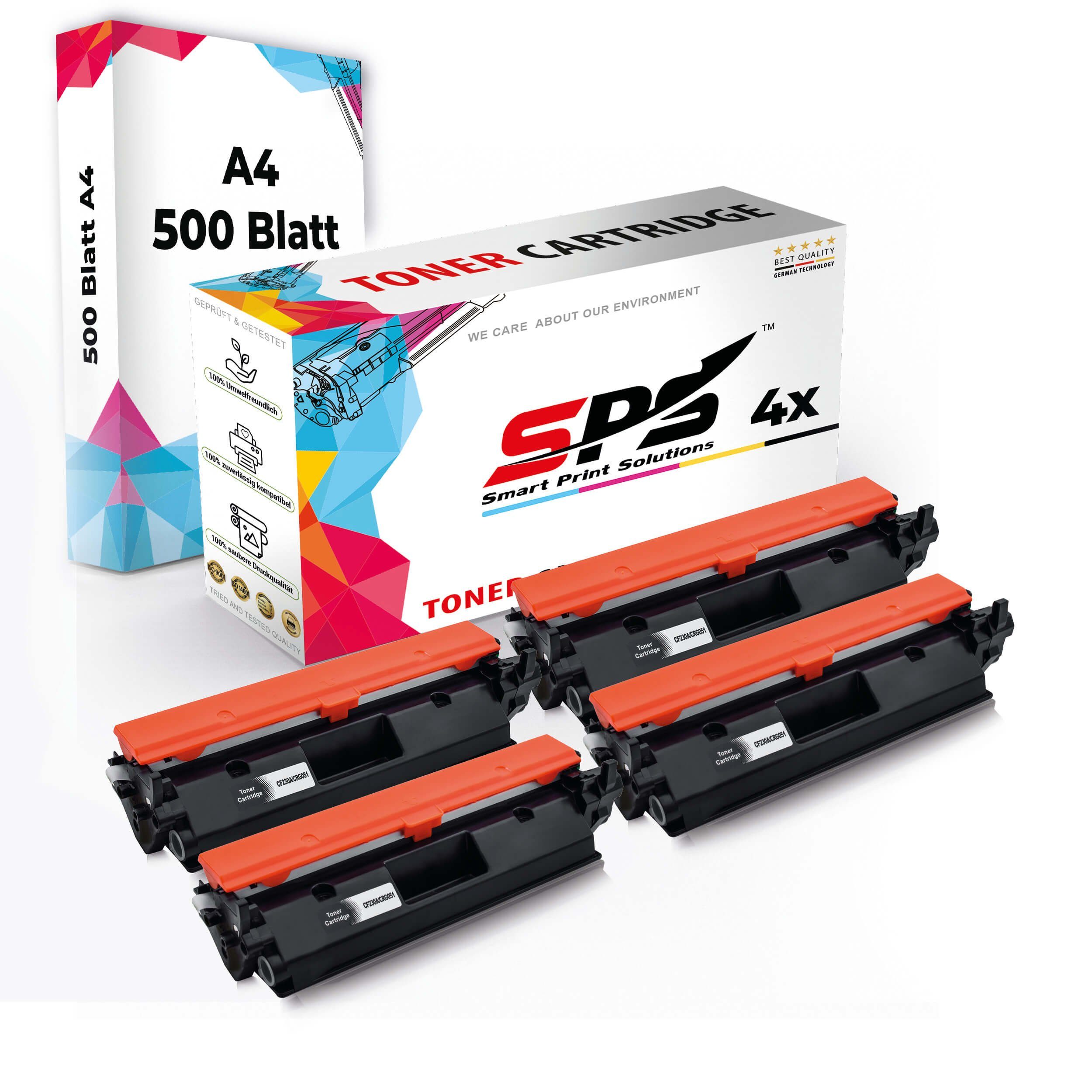 SPS Tonerkartusche 4x A4 Druckerpapier) Kompatibel, Druckerpapier Pack, 4x (4er Toner,1x + Set A4 Multipack