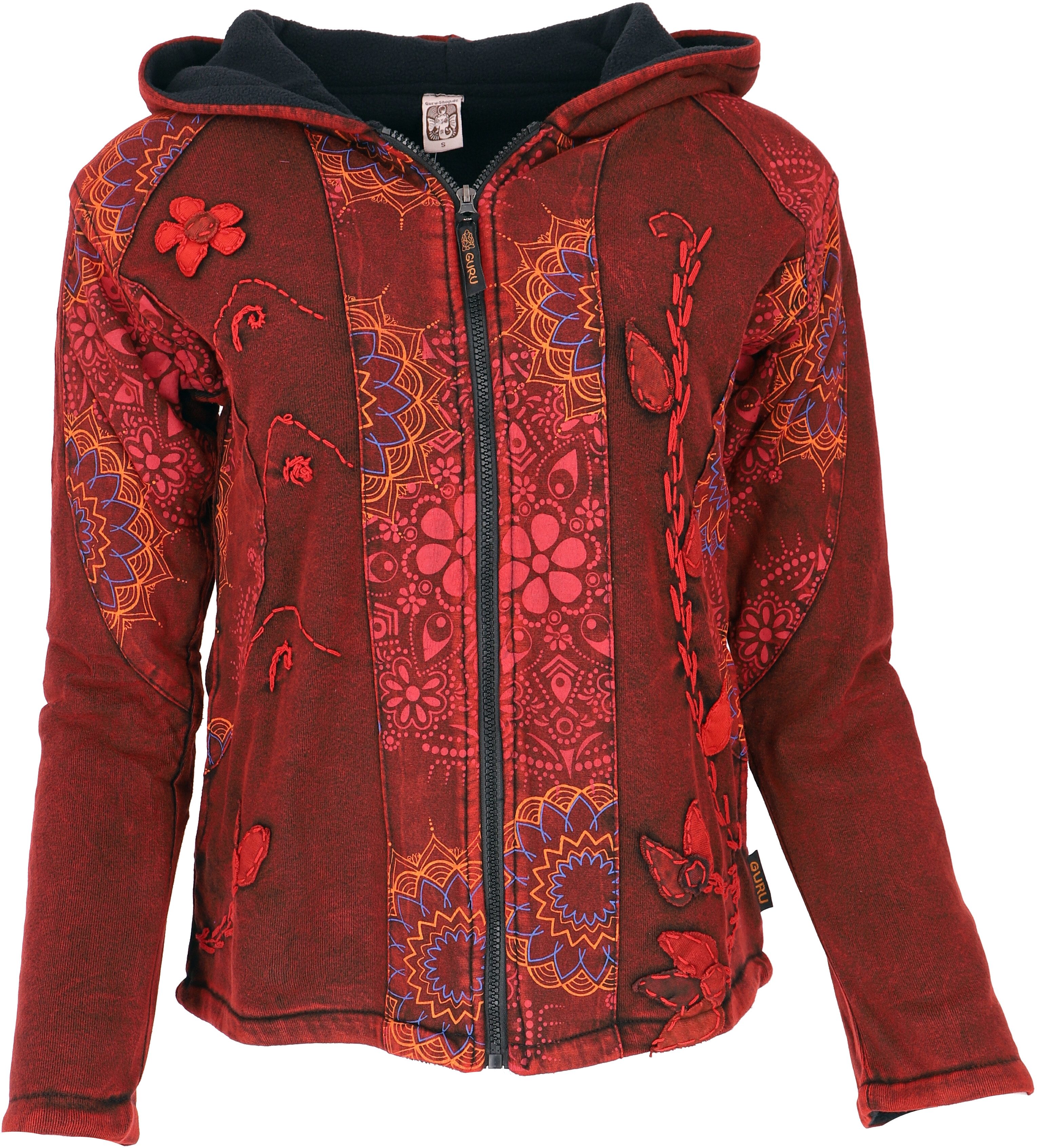 Guru-Shop Langjacke Goa Patchwork Jacke, bestickte günstig online kaufen
