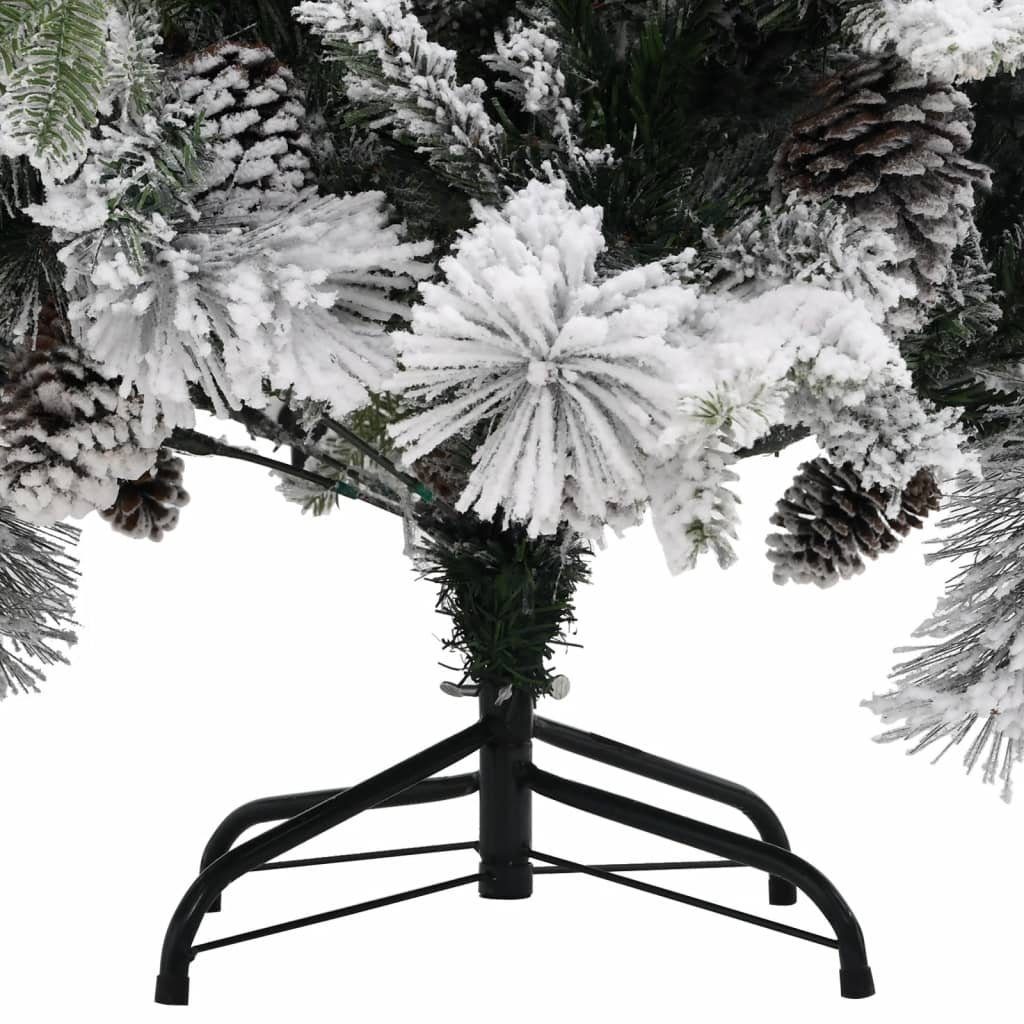 Weihnachtsbaum PVC Künstlicher & Weihnachtsbaum Zapfen Beschneit 150 PE mit cm vidaXL