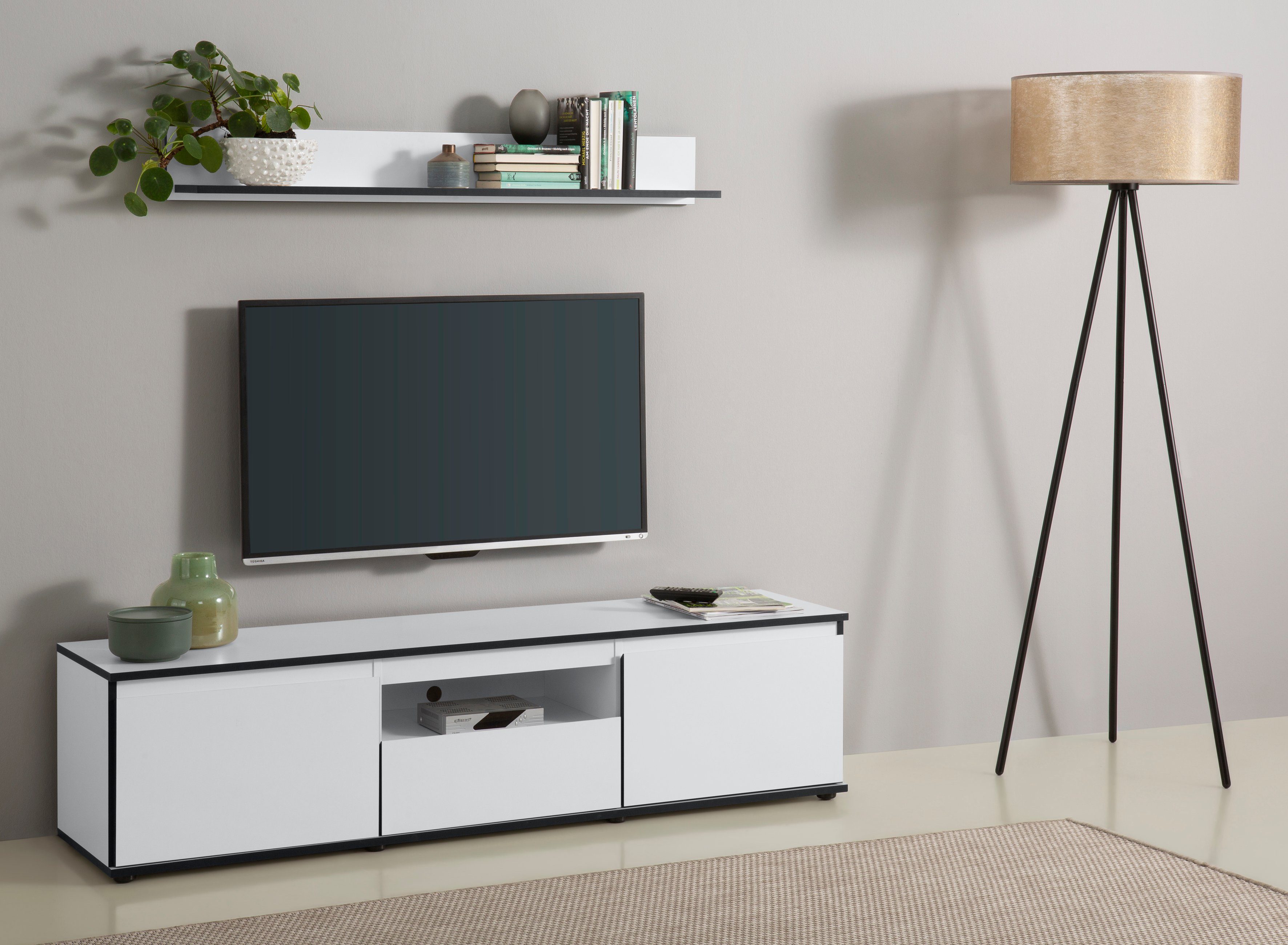 HELA Wandboard Ariana, Schwarz abgesetzte Kanten, günstig online kaufen