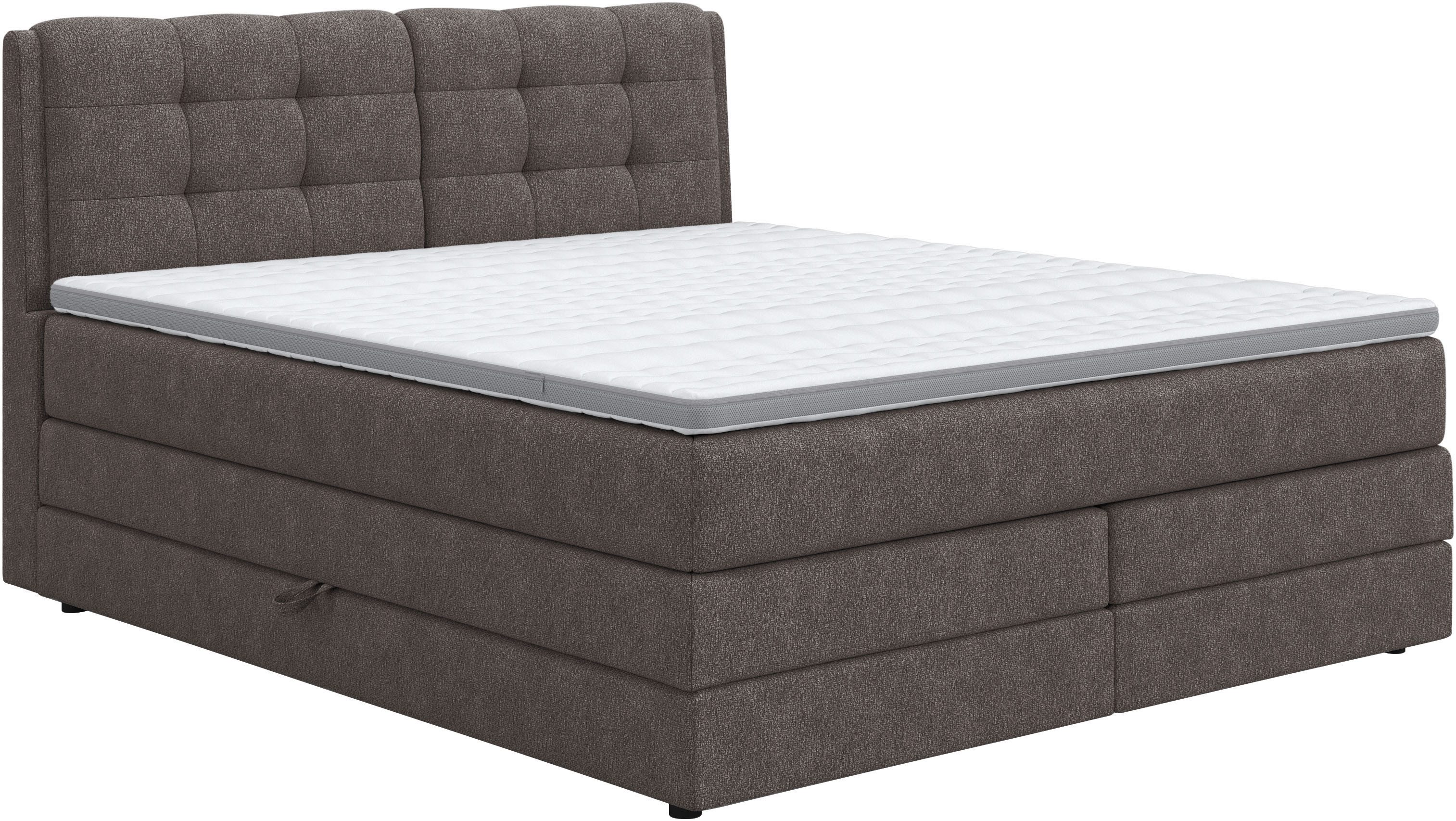 COTTA Boxspringbett Fort II, in verschiedenen Breiten erhältlich - auch als Familienbett!, inkl. Bettkasten und Topper