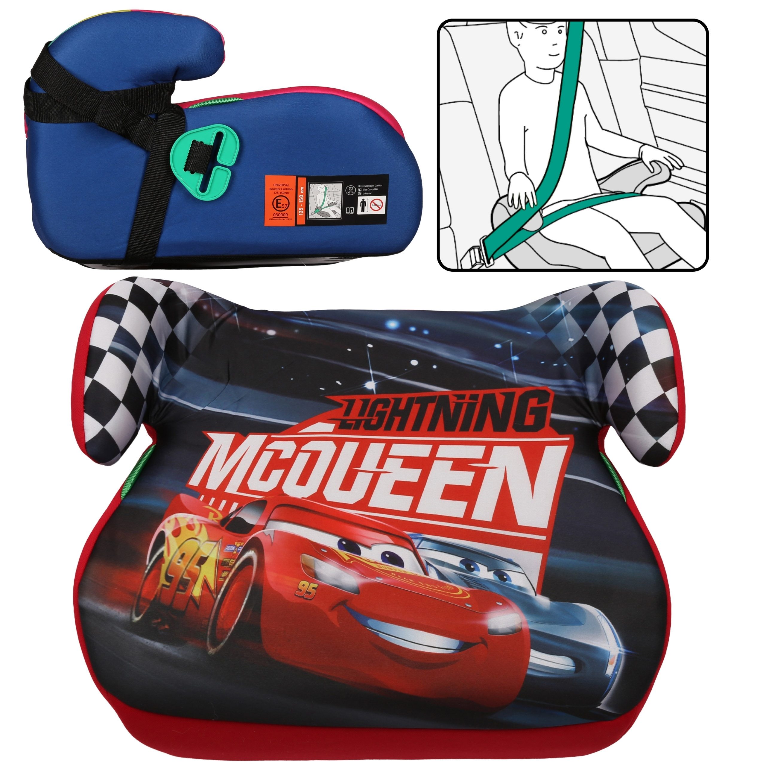 Cars Autokindersitz Cars 3 Disney – Autositz mit Gurt, 22–36 kg, 125–150 cm