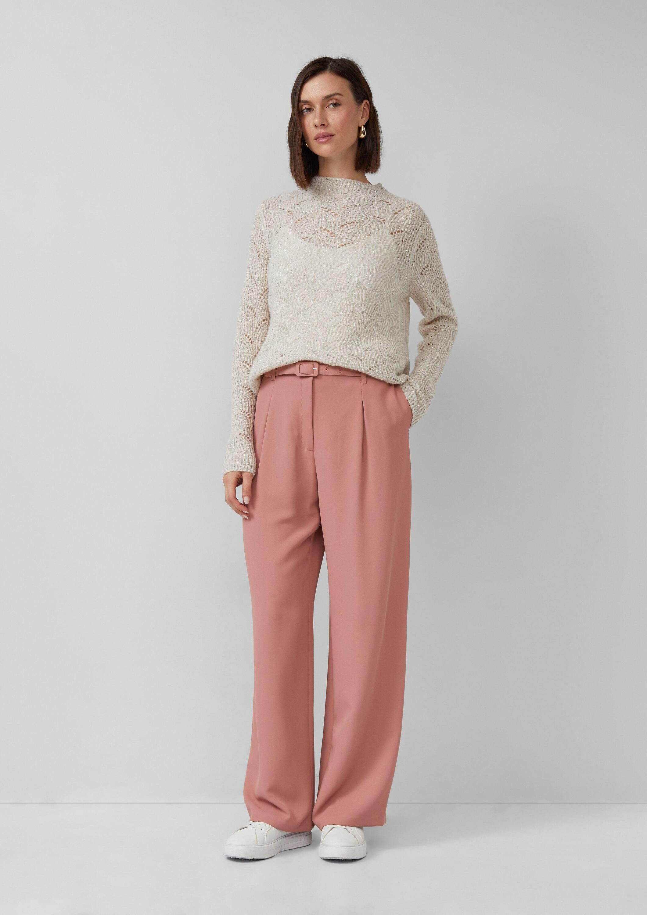 s.Oliver Chinos Hose Twill-Hose mit Gürtel und High Rise günstig online kaufen