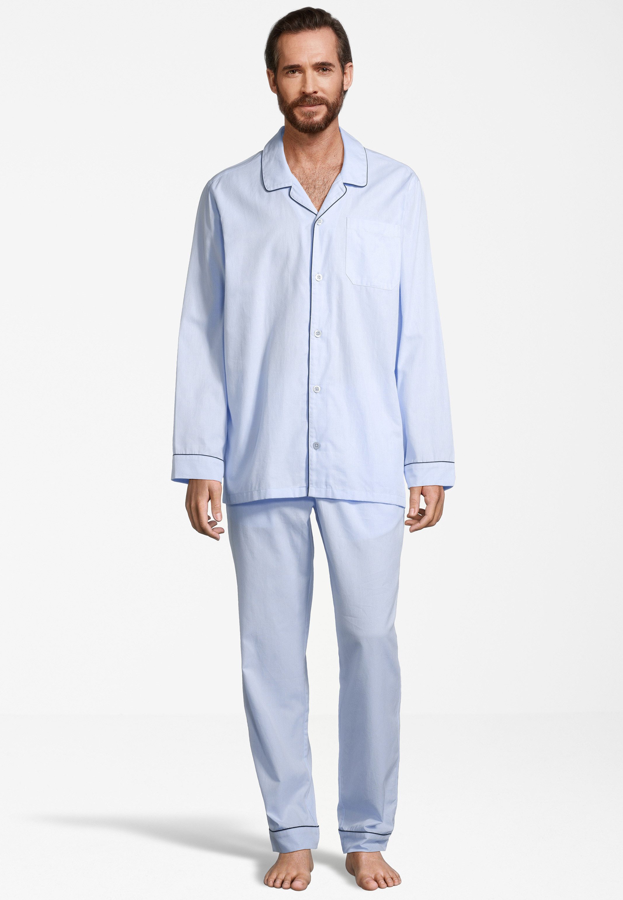 seidensticker Pyjama Web (Set, 2 tlg) Pyjama - Baumwolle - Atmungsaktiv - O günstig online kaufen