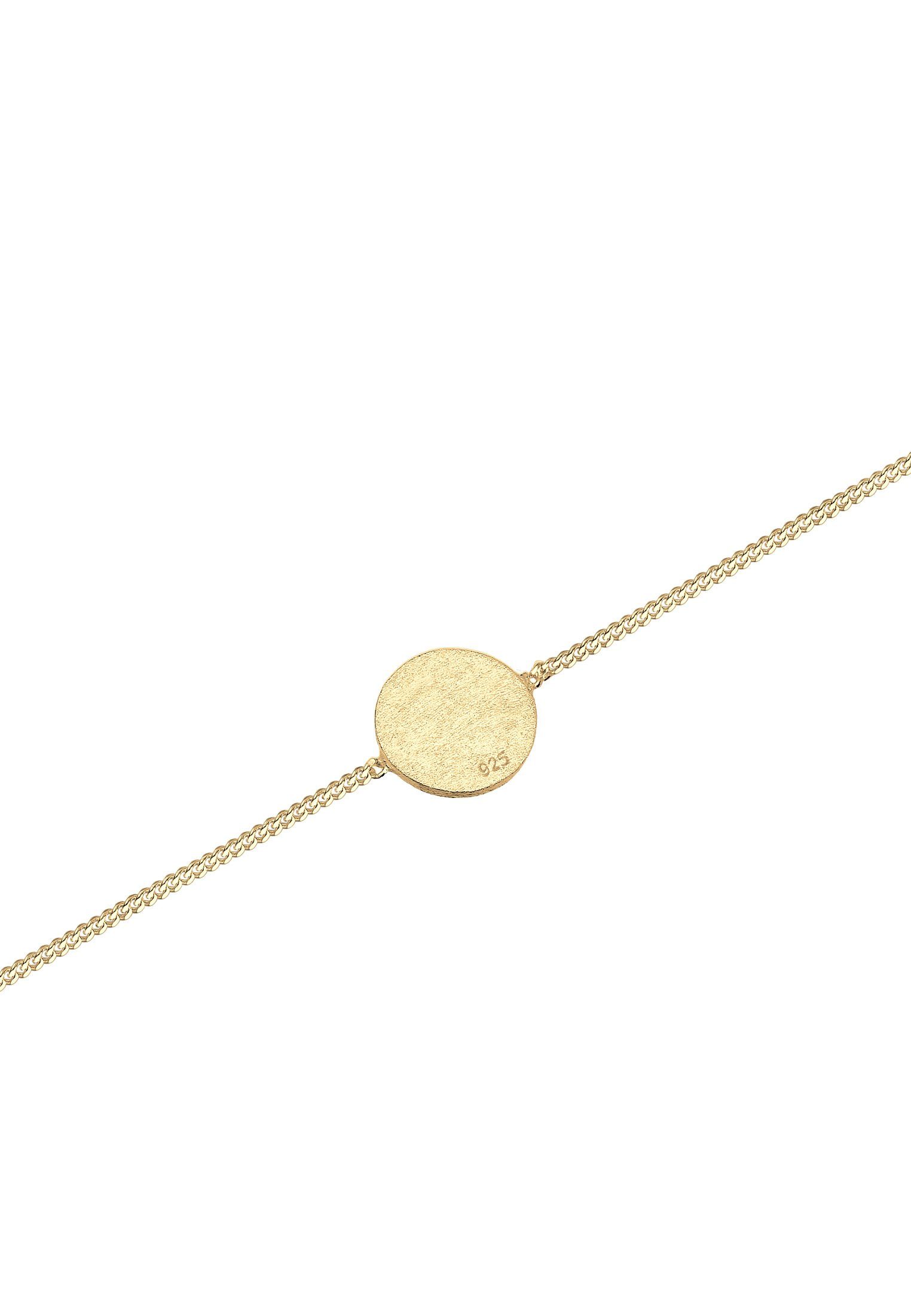 Elli Armband Kreis Plättchen Matt Basic Geo 925 Silber (kein Set, 1-tlg), Geo