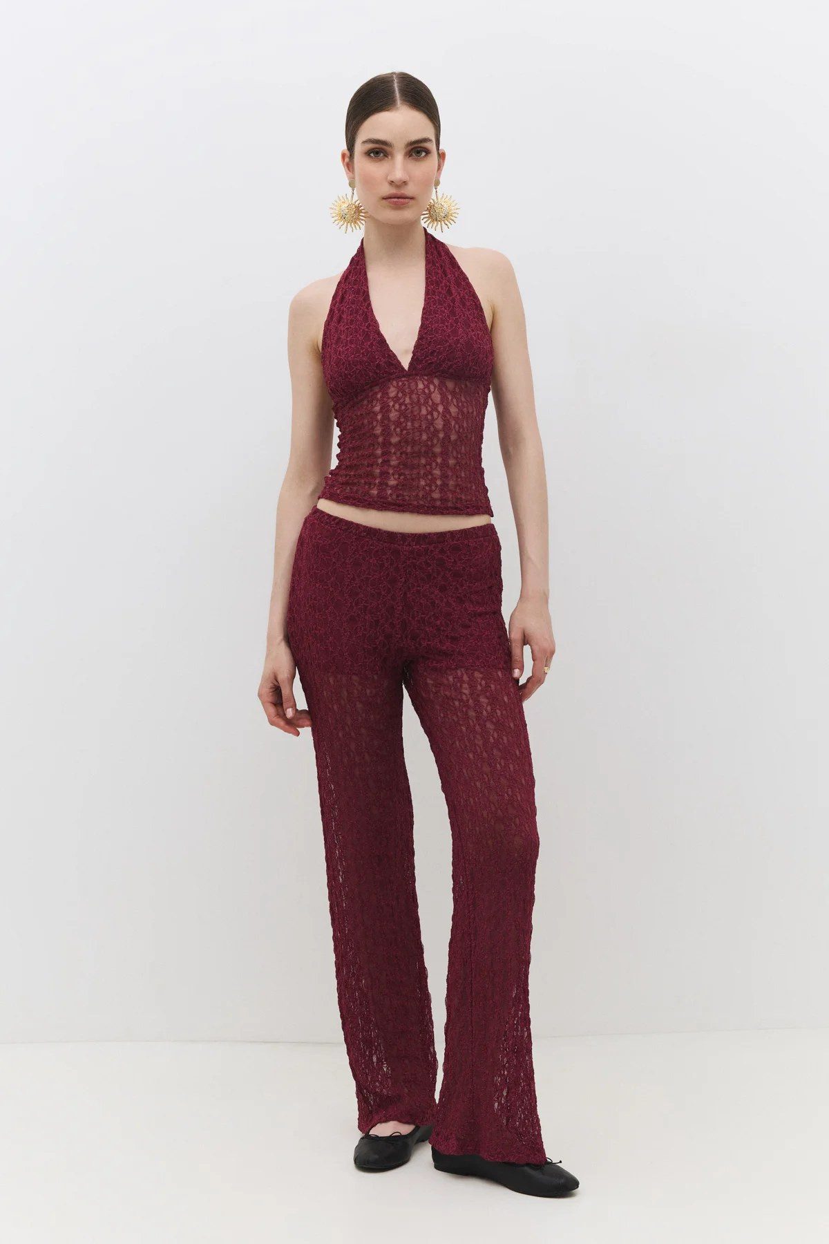 No Matter What Bequeme Jeans Bequeme, weite Hose mit Spitzenbesatz