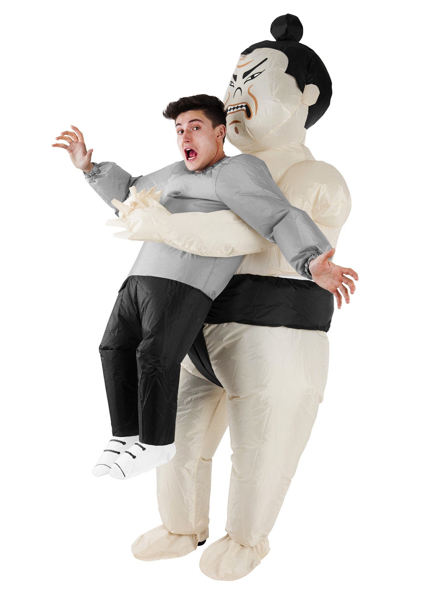 Morphsuits Kostüm »Carry Me Sumo«, Vorne dran, statt hinten drauf: witziges  Kostüm mit integriertem Gebläse