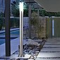 etc-shop LED Außen-Stehlampe, 2er Set LED 7 Watt Energie Strom Outdoor Verteiler 2-Fach Steckdosen Edelstahl, Bild 7