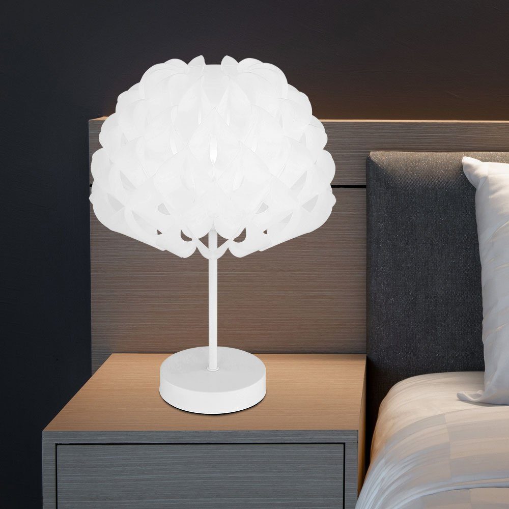 nicht Schlafzimmer, Nachttischlampe Leuchtmittel Tischlampe Leseleuchte Globo Tischleuchte, weiß inklusive, Tischleuchte LED