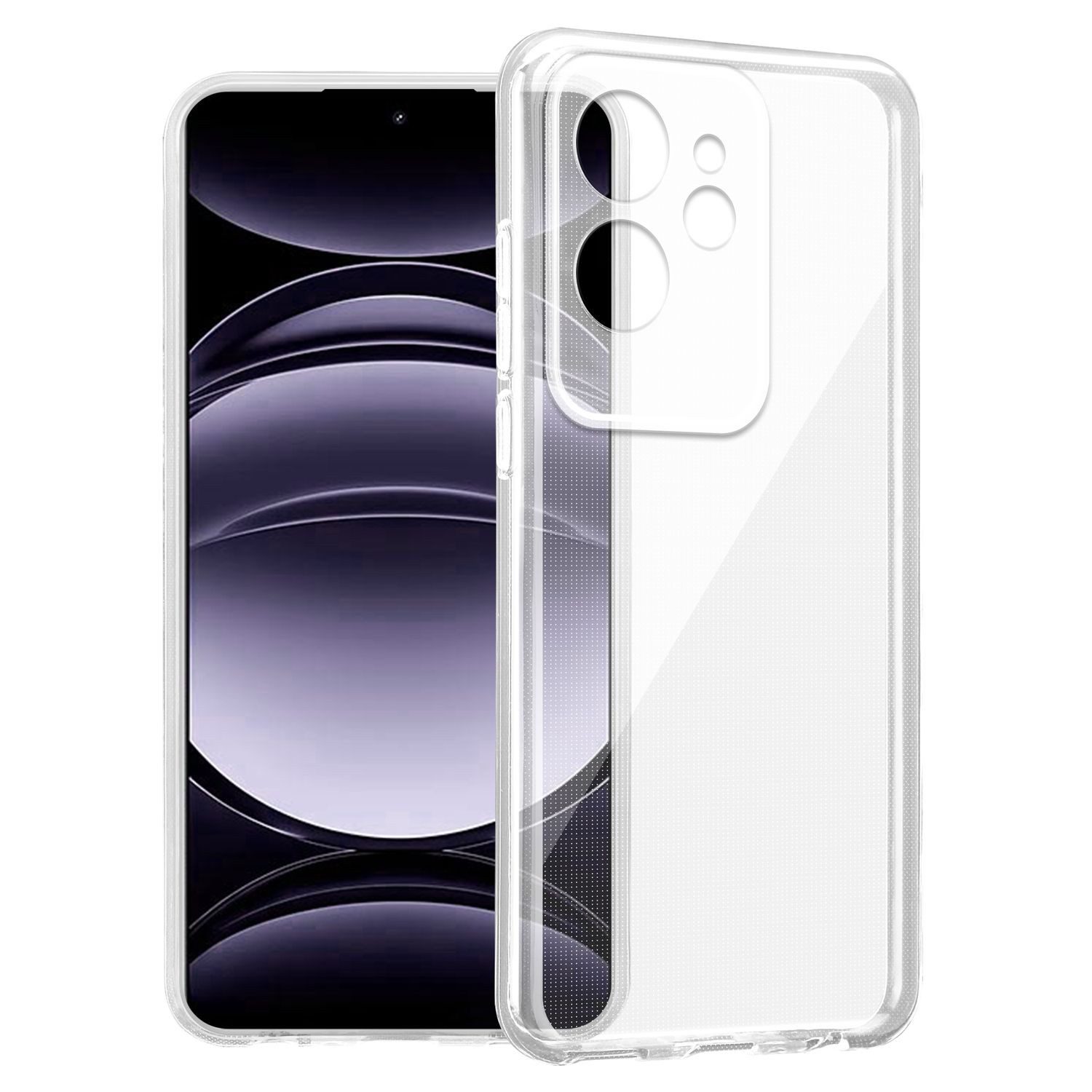 Cadorabo Handyhülle für Realme GT6 5G / GT6T 5G Hülle Realme GT6 5G / GT6T 5G, Hülle TPU Silikon Handy Schutzhülle Slim Transparent Case Cover