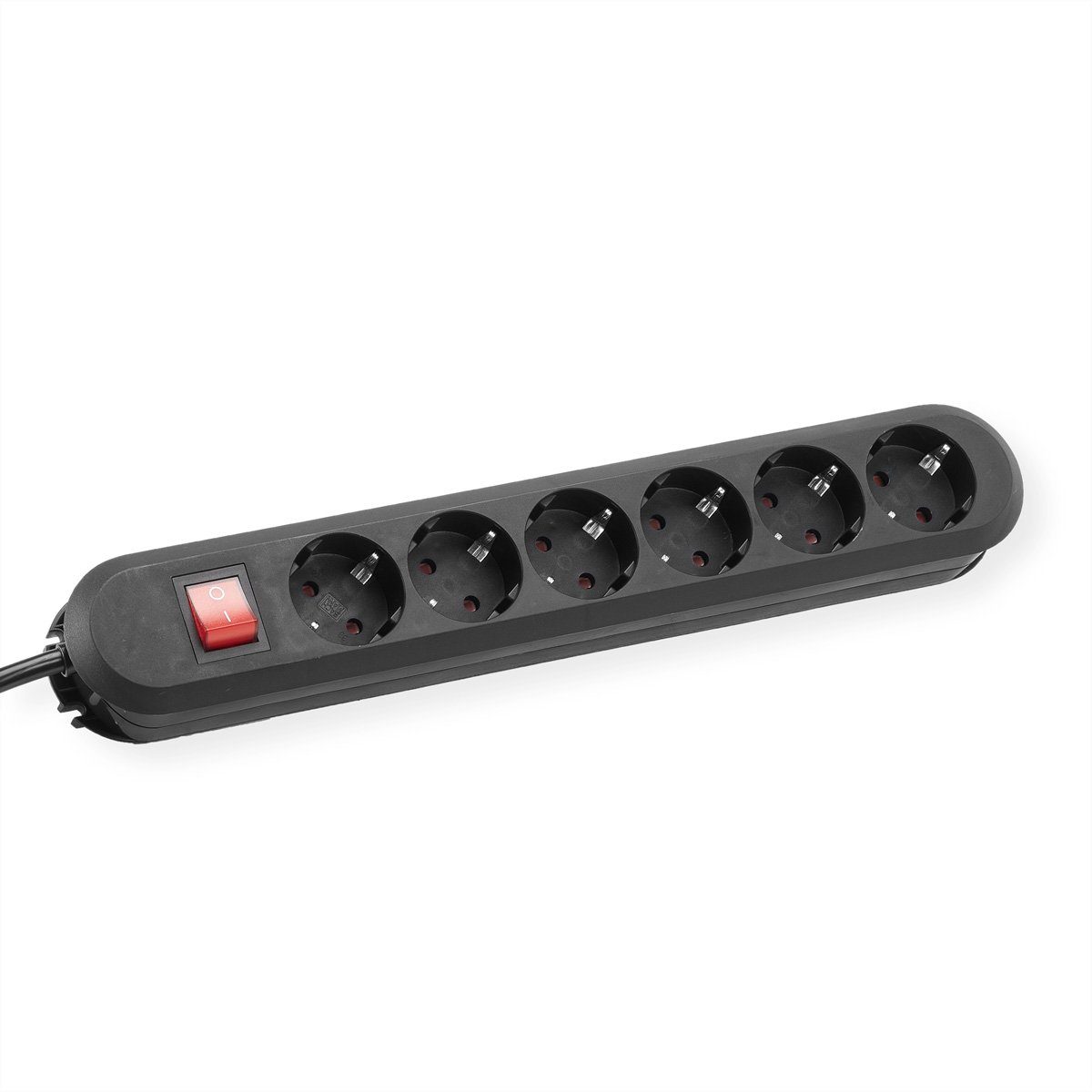 Bachmann SMART Steckdosenleiste 6x Schutzkontakt, Schalter Steckdosenleiste (Kabellänge 3 m), 381.151K