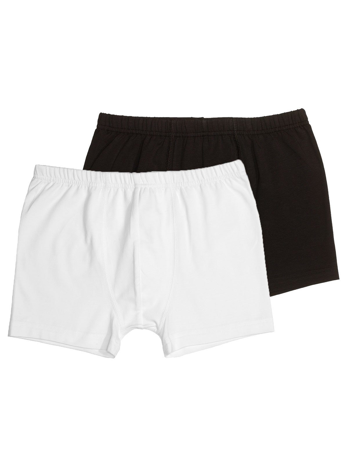 Sweety for Kids Boxershorts 2er Sparpack Knaben Retro Shorts Single Jersey (Spar-Set, 2-St) hohe Markenqualität schwarz weiss