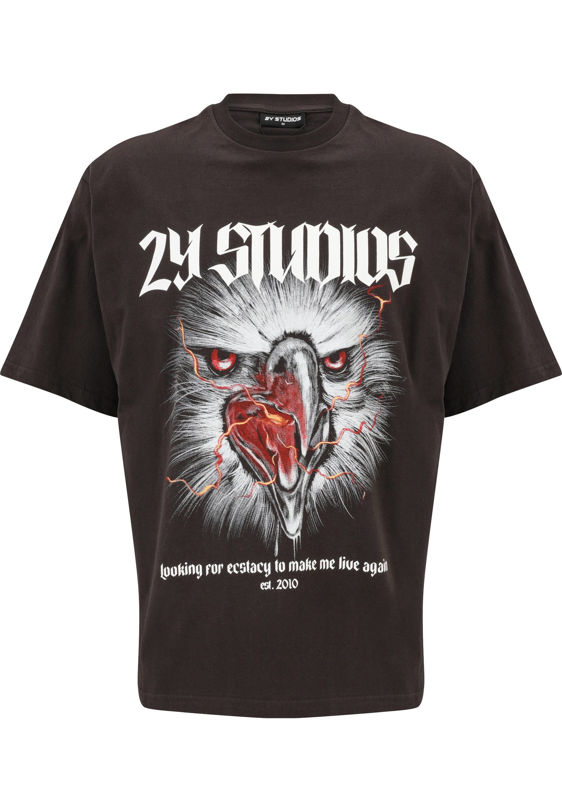 2Y Studios T-Shirt 2Y Studios Herren Eagle Oversize Tee (1-tlg)