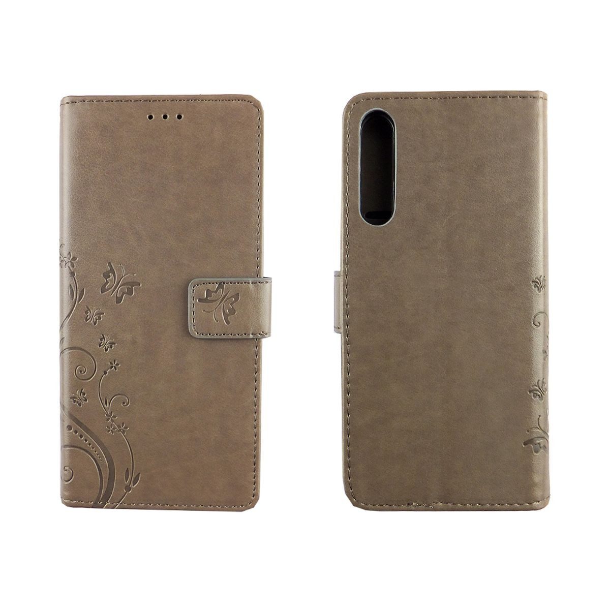 König Design Handyhülle Huawei P20 Pro, Huawei P20 Pro Handyhülle Bookcover Grau
