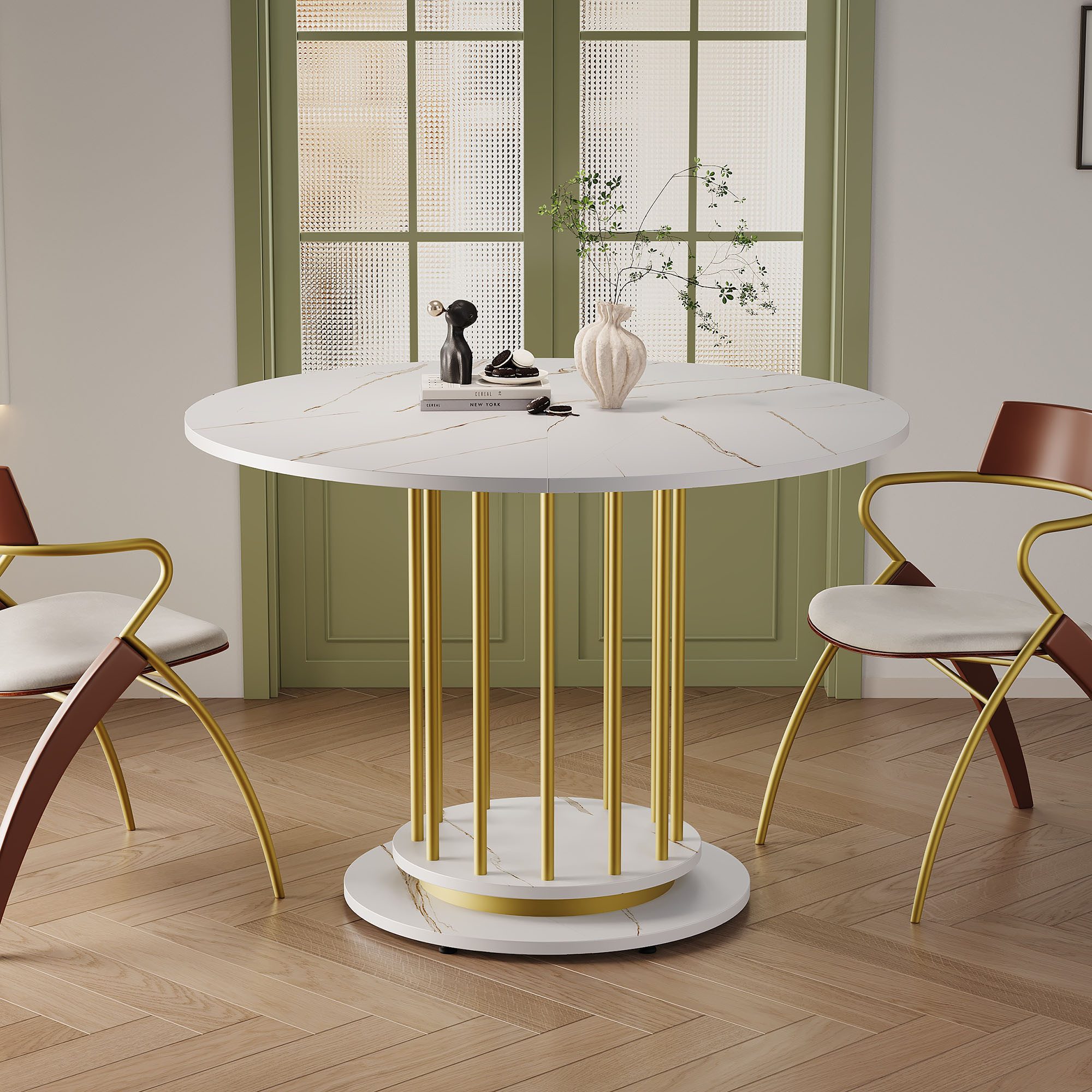 OKWISH Esstisch Runder Tisch,Moderne Esstisch (110 günstig online kaufen