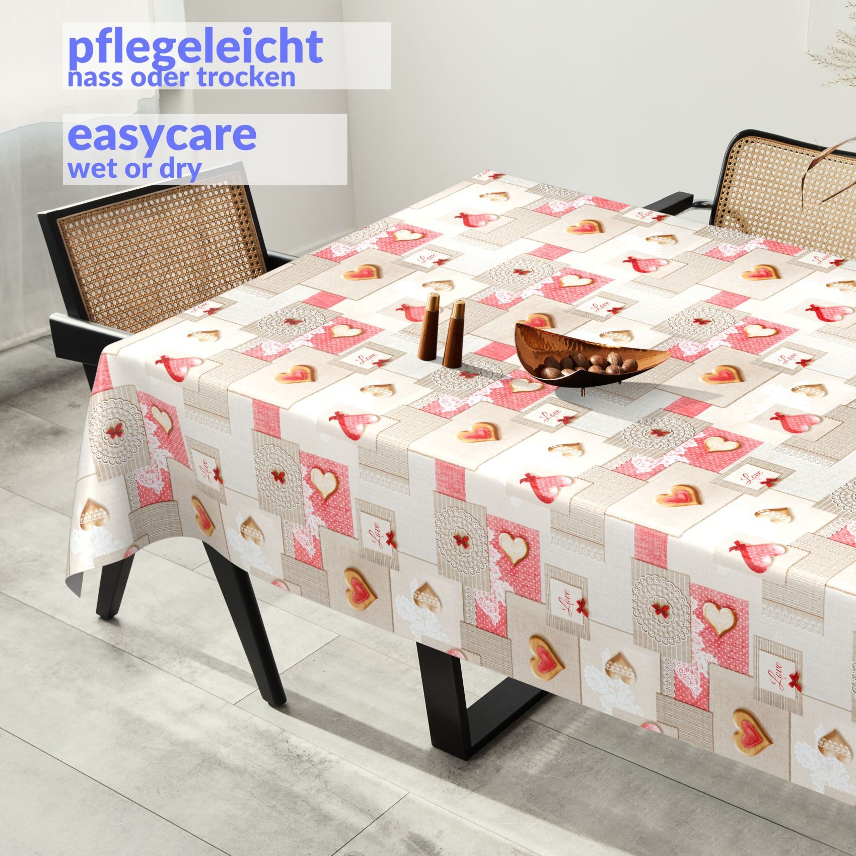 ANRO Tischdecke Wachstuchtischdecke MIMOSA Gartentischdecke (Einzelstück günstig online kaufen
