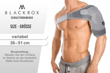 BLACKROX Schulterbandage [Vergleichssieger 2024] Damen & Herren, One Size, Schulterstütze