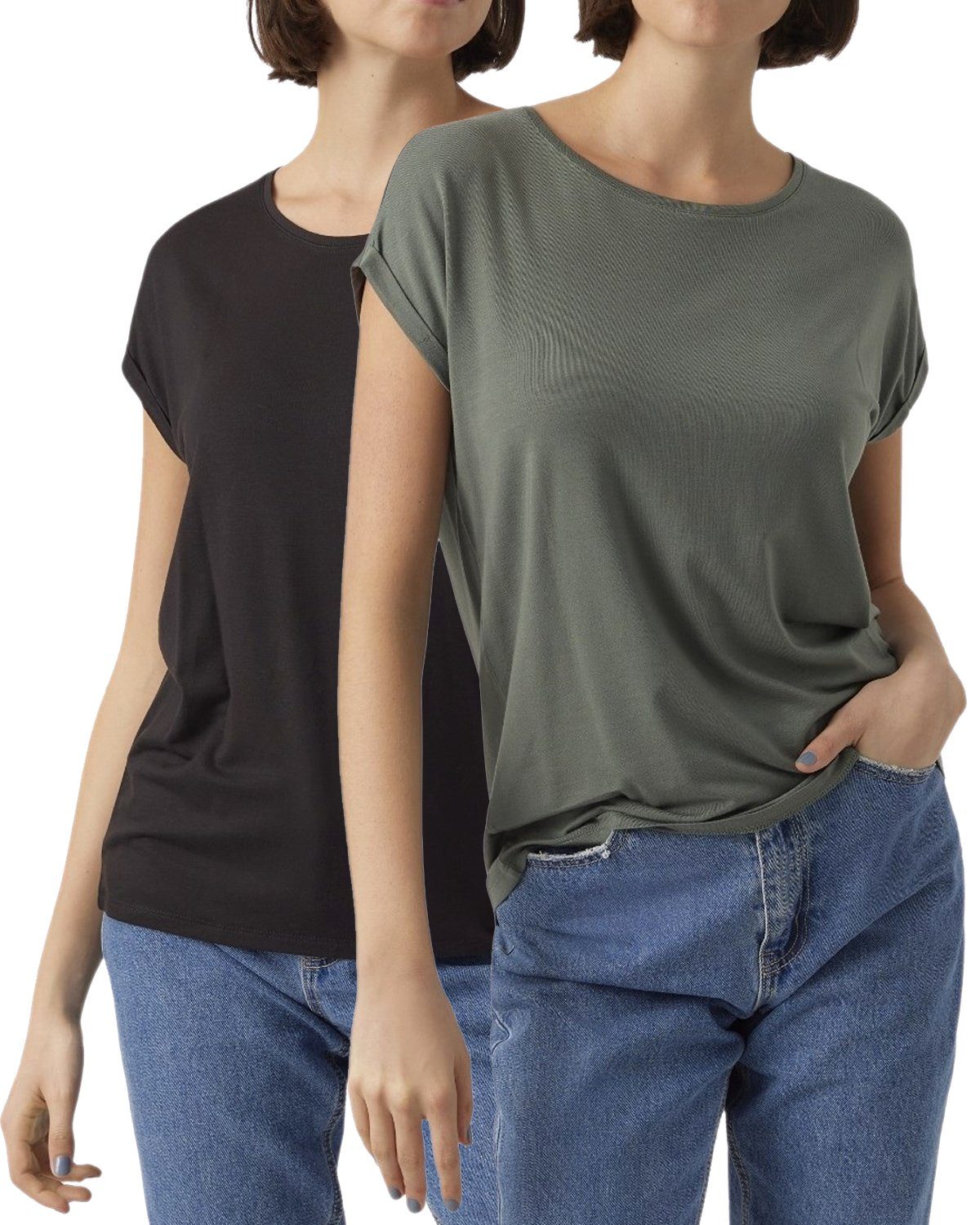 Vero Moda T-Shirt Stilvolles Basic Shirt günstig online kaufen