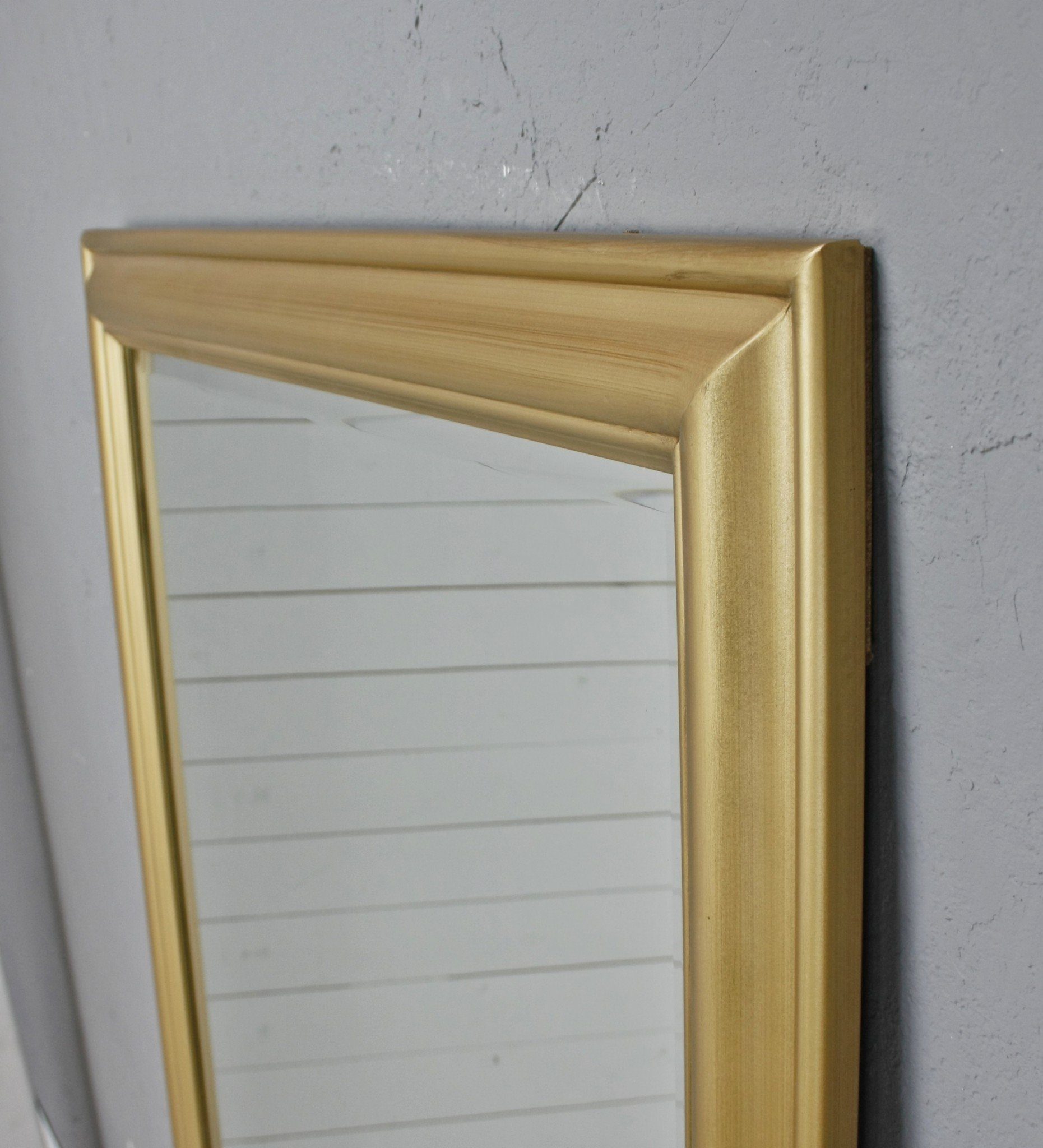 schlicht Badspiegel 132x72x5cm, Wandspiegel Klassisch elbmöbel Spiegel: 132x72x7 Gold Spiegel Landhaus