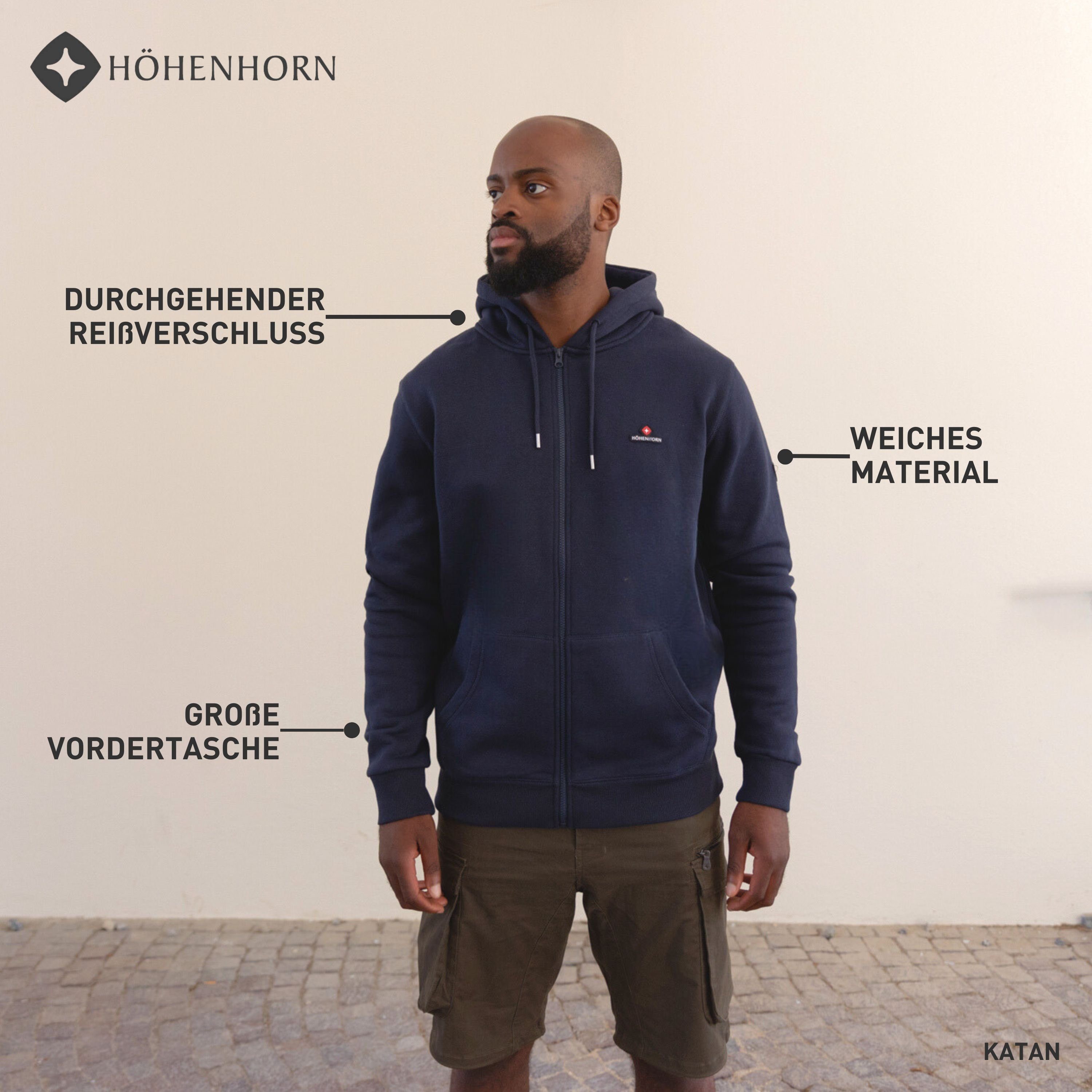 Höhenhorn Hoodie Katan Herren Hoody für Männer Pullover Sweatshirt Kapuzenpullover Hochwertige Baumwolle, weiche Innenseite, angenehm warm