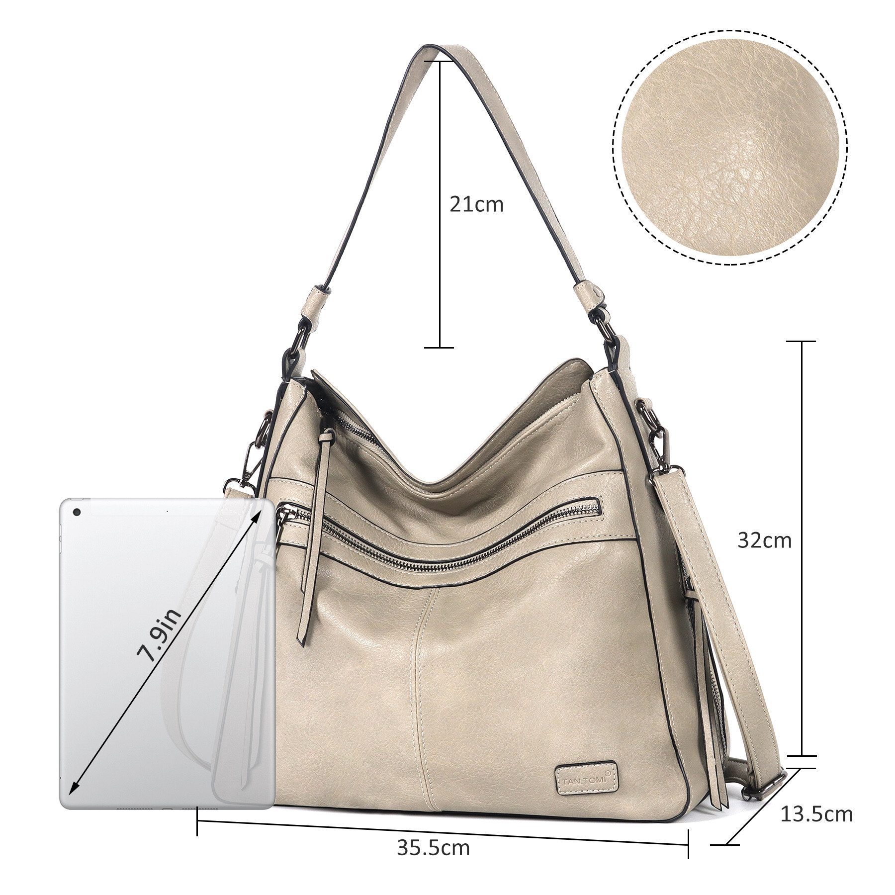 TAN.TOMI Schultertasche Damen Schultertasche Groß Shopper Handtasche, Synthetisches-Lederhandtasche Umhängetasche Damen Taschen