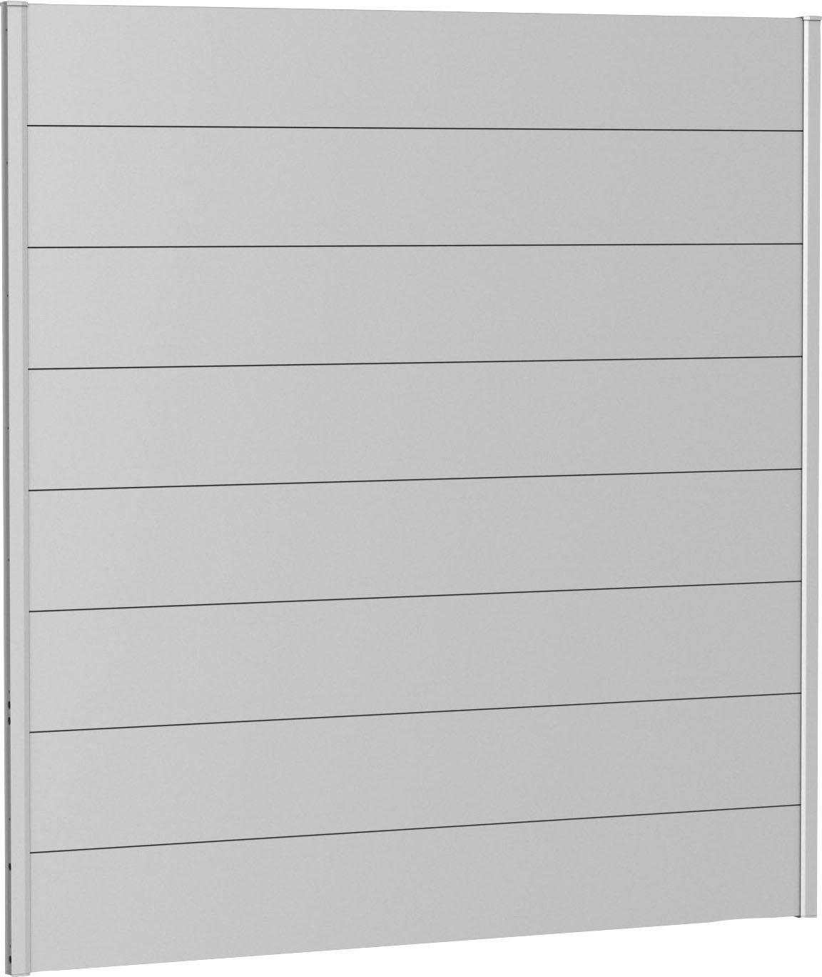 Biohort Sichtschutzelement, 8 Metall-Paneele und 2 Führungsschienen, LxH: 180x182 cm