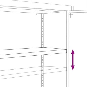 vidaXL Aktenschrank Aktenschrank Anthrazit und Weiß 90x40x70 cm Stahl (1-St)