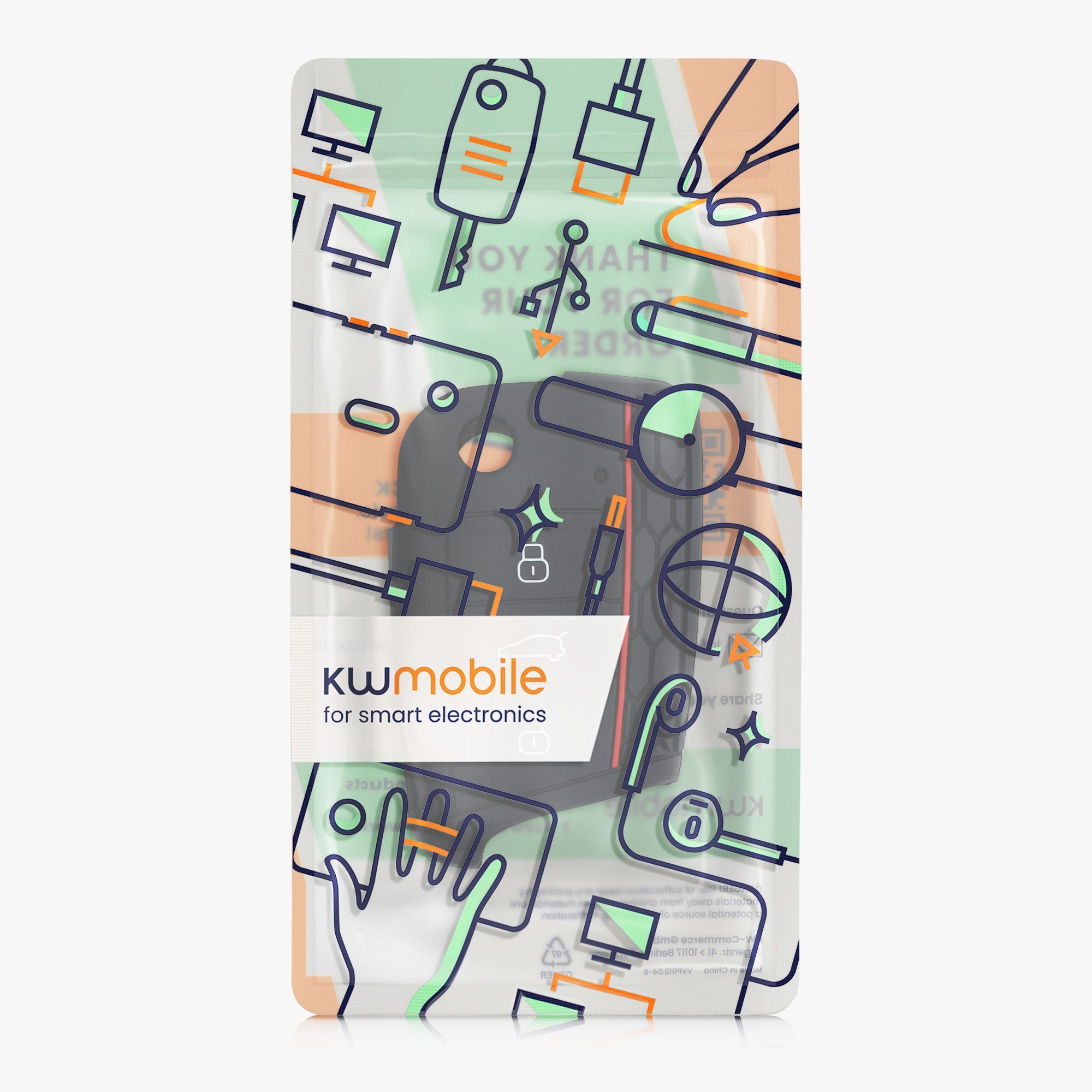 Golf Schlüsselhülle Autoschlüssel für Cover 7 MK7, Schlüssel Weiß Case kwmobile Schlüsseltasche VW Hülle