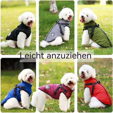 Houhence Hundejacke PolyesterHund Wintermantel für kleine Hund Hundesportweste Schwarz