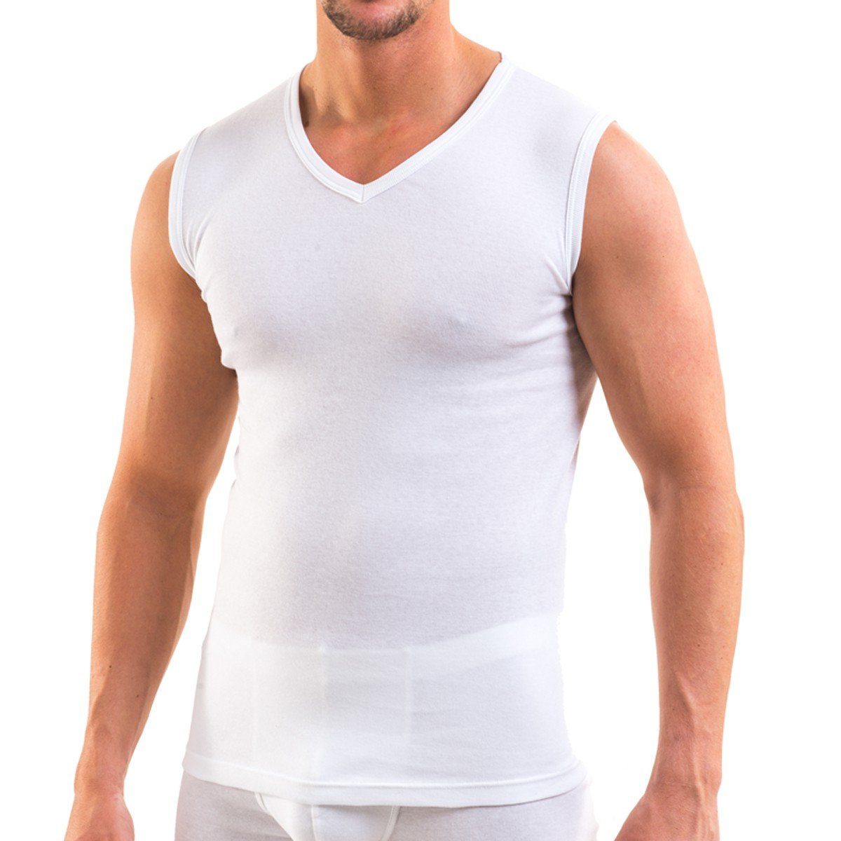 HERMKO Unterhemd 16050 Herren Business Muskelshirt V-Neck angenehm weich Da günstig online kaufen