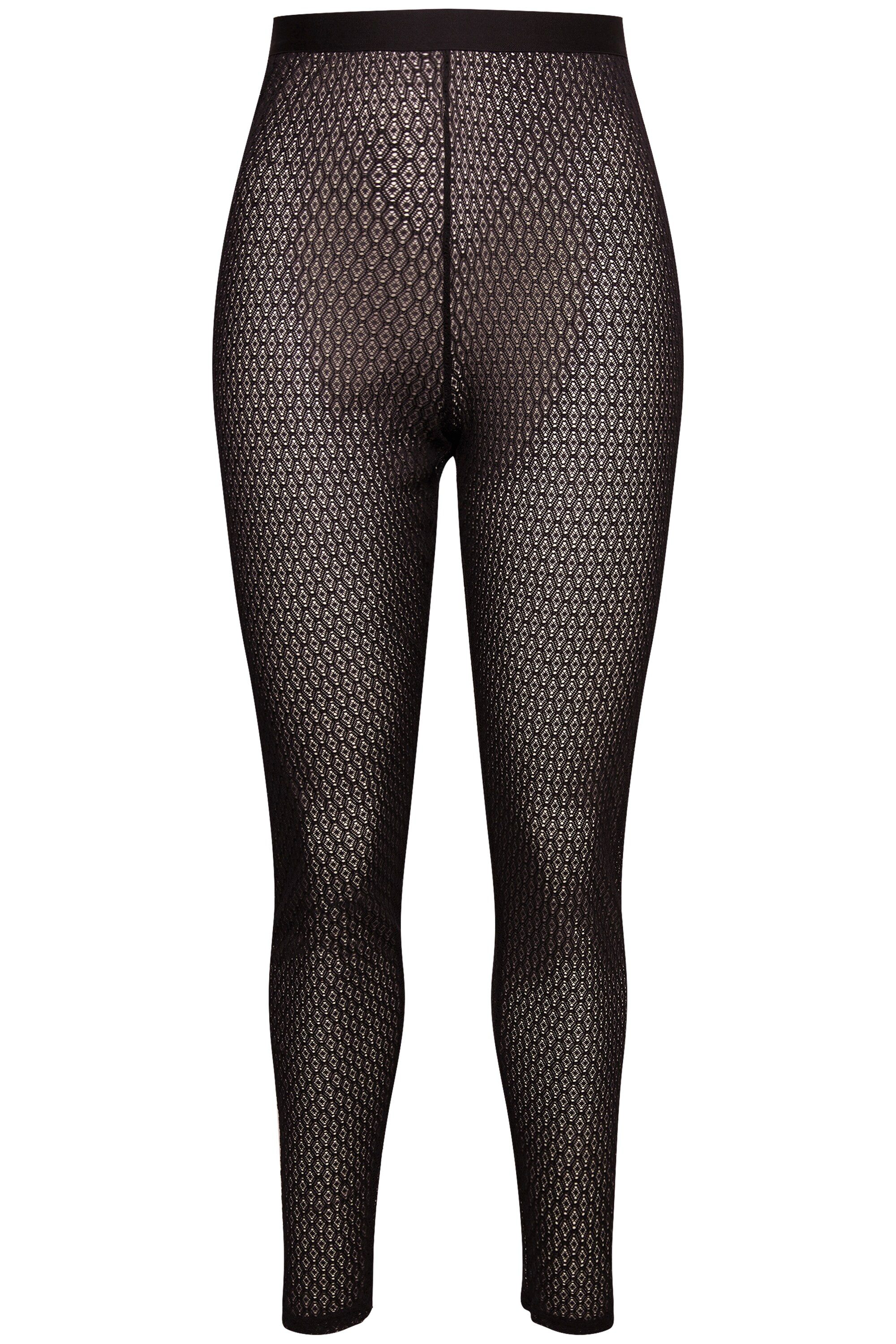 Ulla Popken Feinstrumpfhose Strumpf-Leggings Diamant-Spitze leicht günstig online kaufen