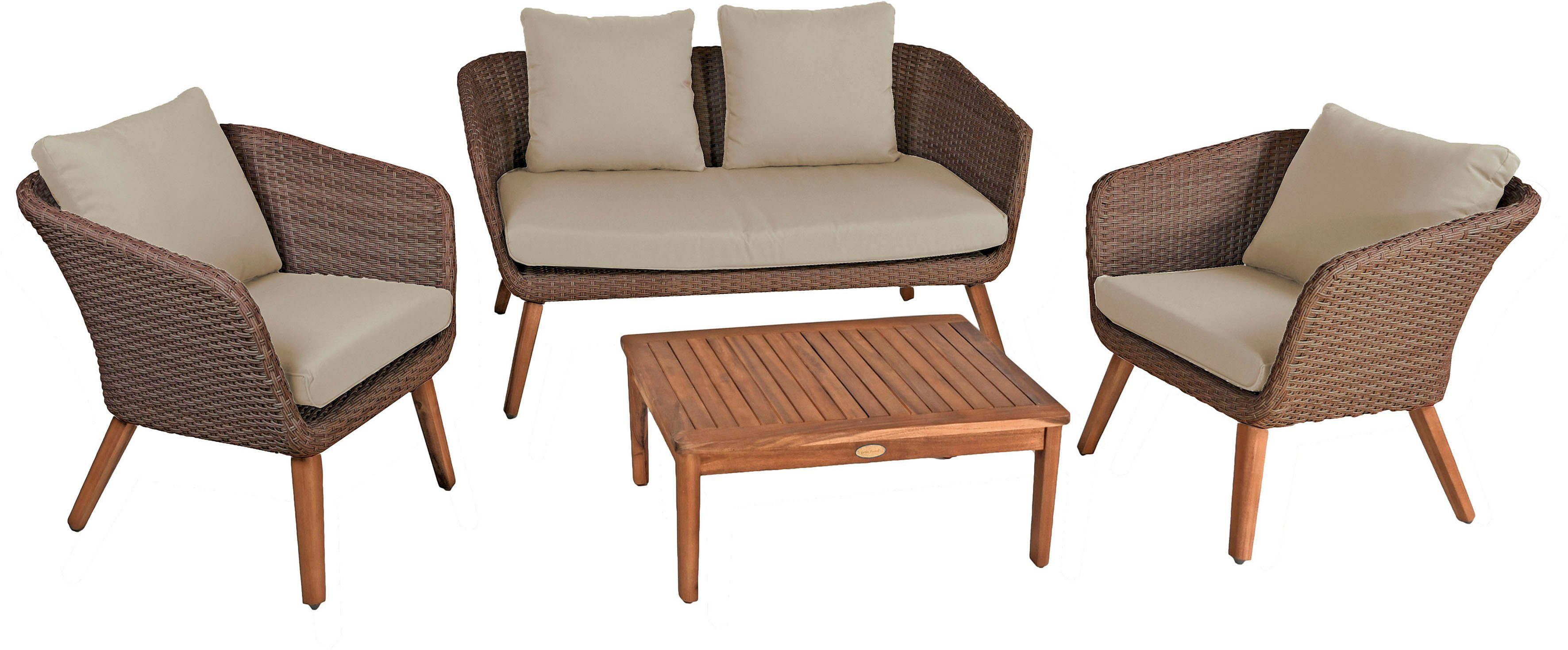 Garden Pleasure Gartenlounge-Set ARONA, (4-tlg)