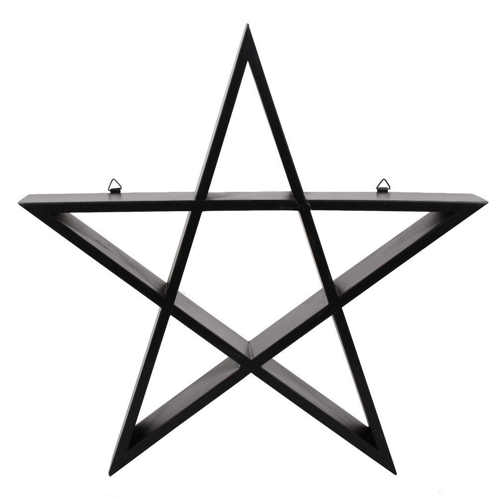 Figuren Shop GmbH Wandregal Wandregal - Schwarzes Pentagramm - Gothic Deko günstig online kaufen
