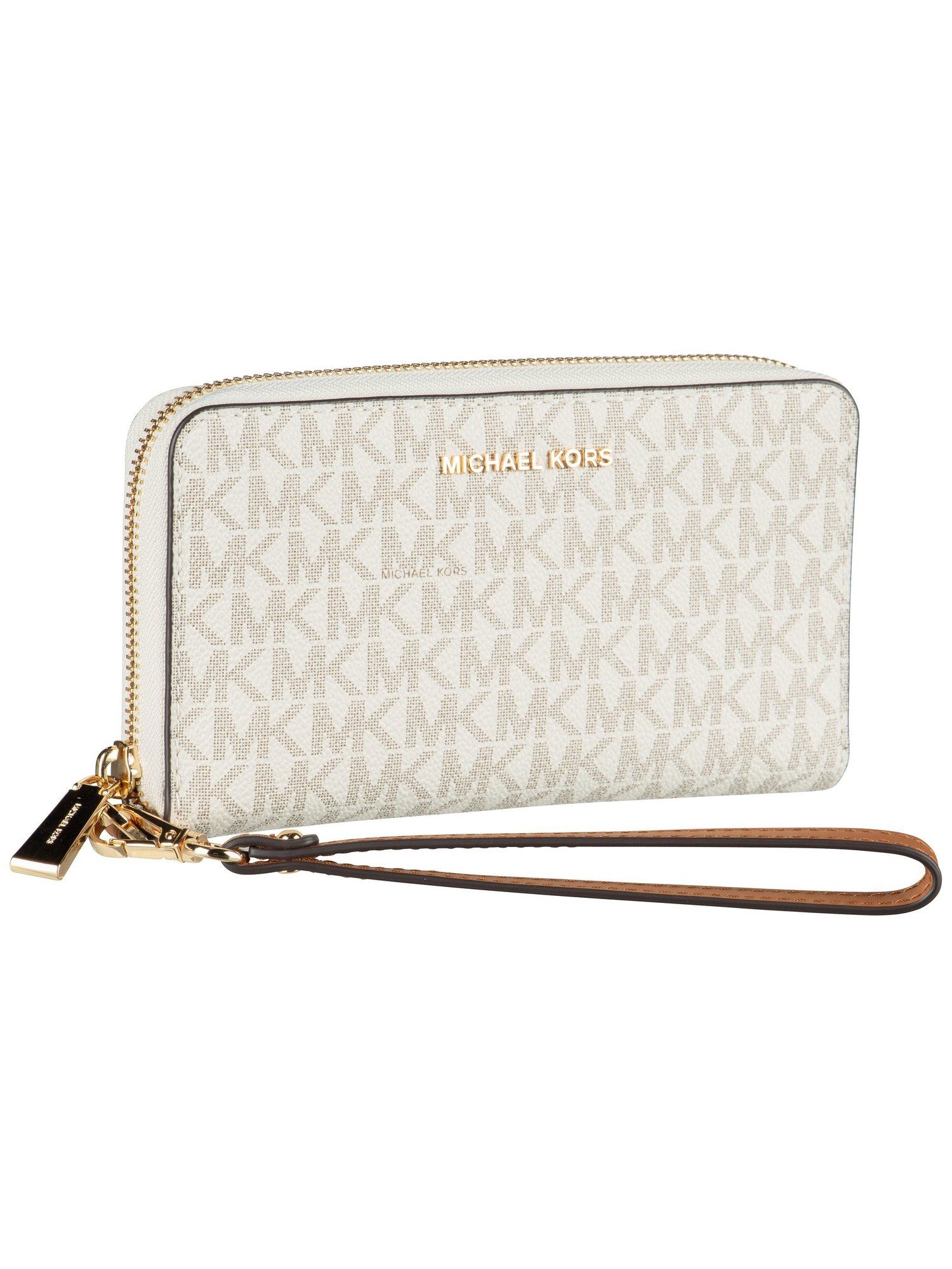 MICHAEL KORS Clutch Jet Set LG Flat MF Phone Case MK Signature