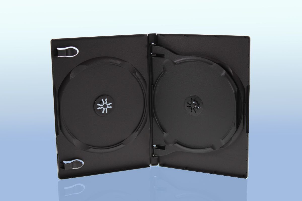 Sauerwald DVD-Hülle DVD Hülle / 3fach 3er-DVD-Box / Farbe: schwarz