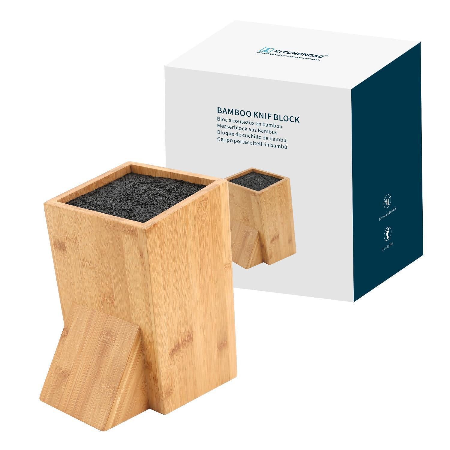 LuxusKollektion Messerblock Messerblock Universal Bambus/Kunststoff mit Borsten