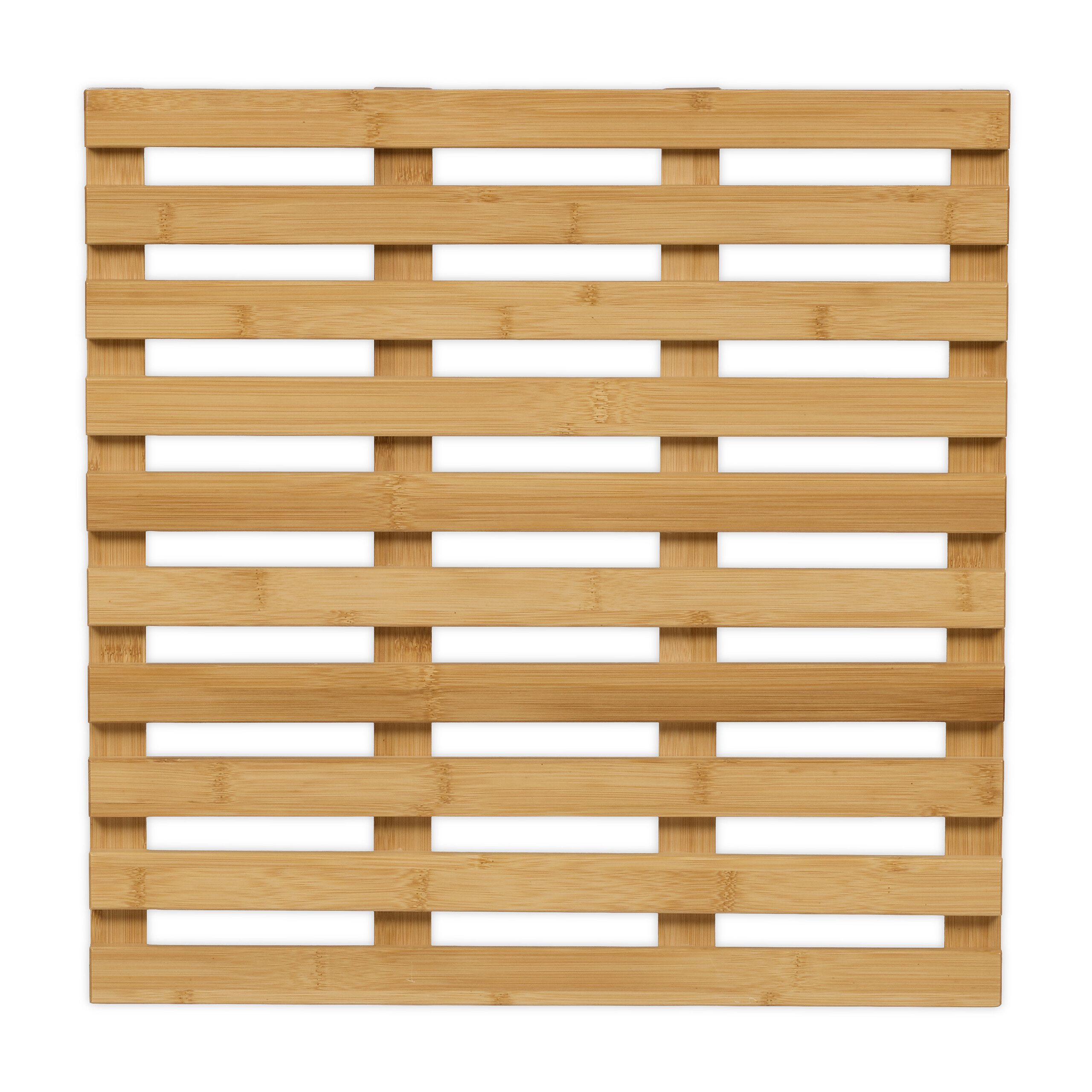 relaxdays Badematte Bambus Badematte, Höhe 35 mm, Anti-Rutsch-Füße, schnell günstig online kaufen