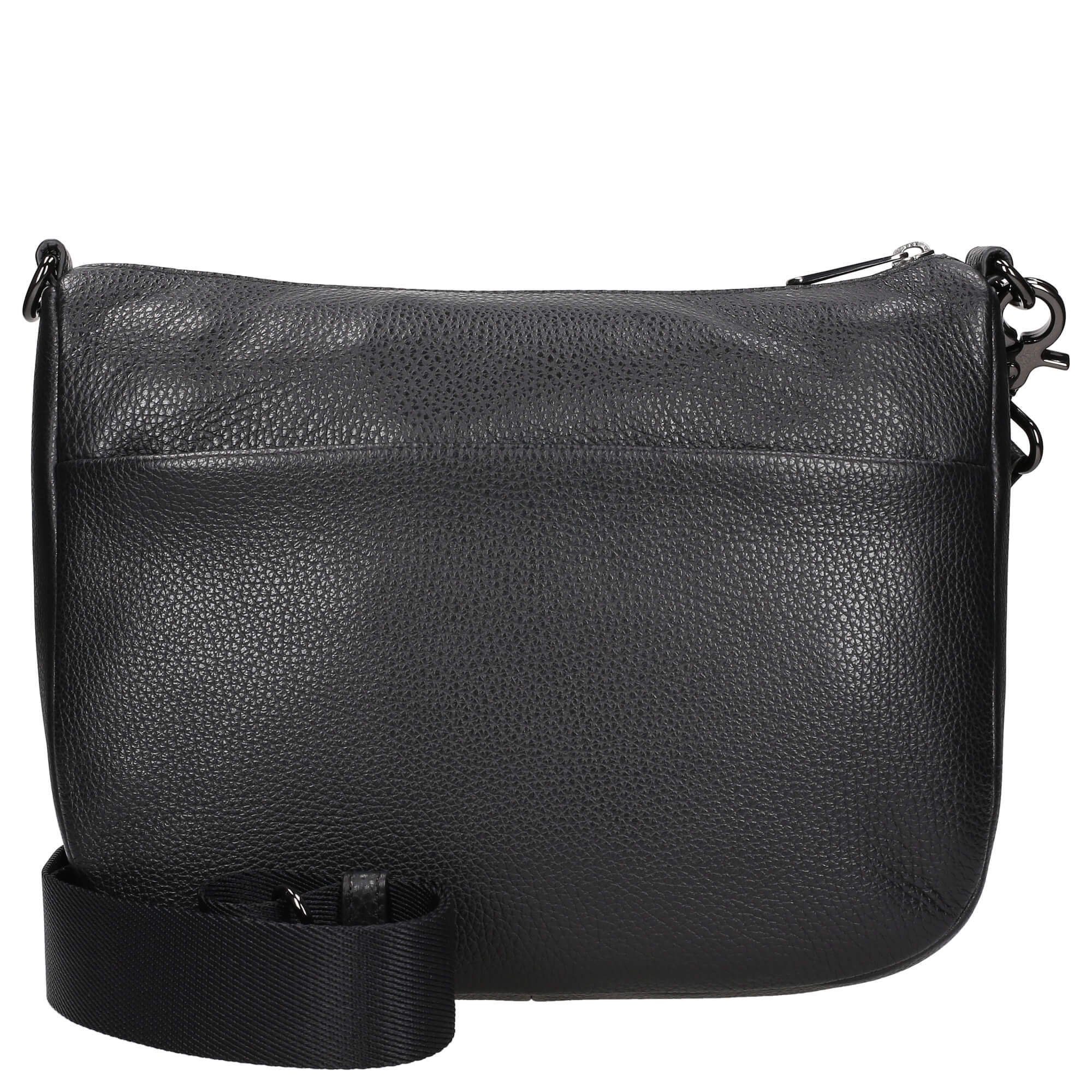 Duck Hobo Umhängetasche (1-tlg) - 28.5 black Leather Umhängetasche Mellow cm Mandarina