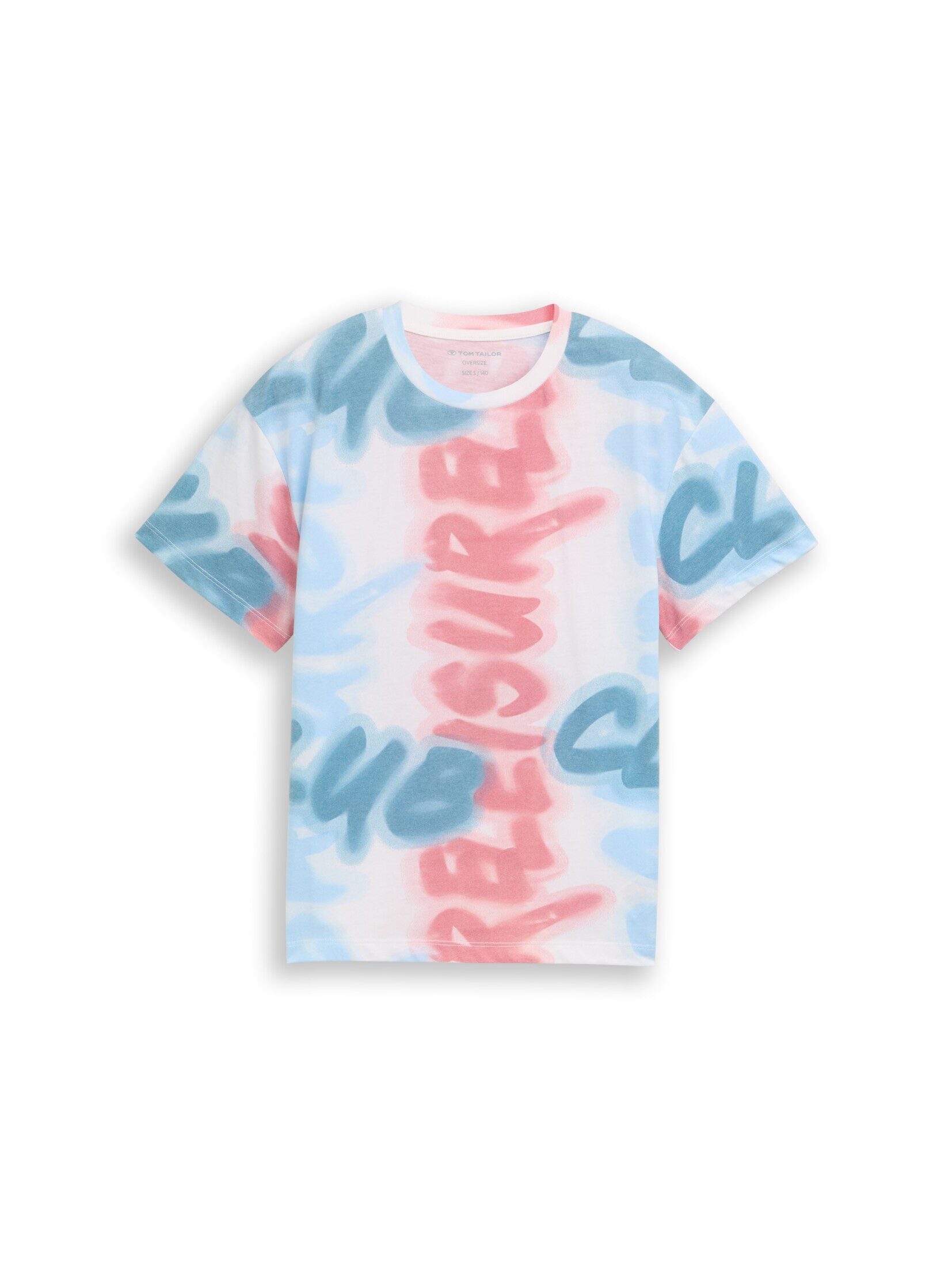 TOM TAILOR T-Shirt T-Shirt Oversize T-Shirt mit Muster
