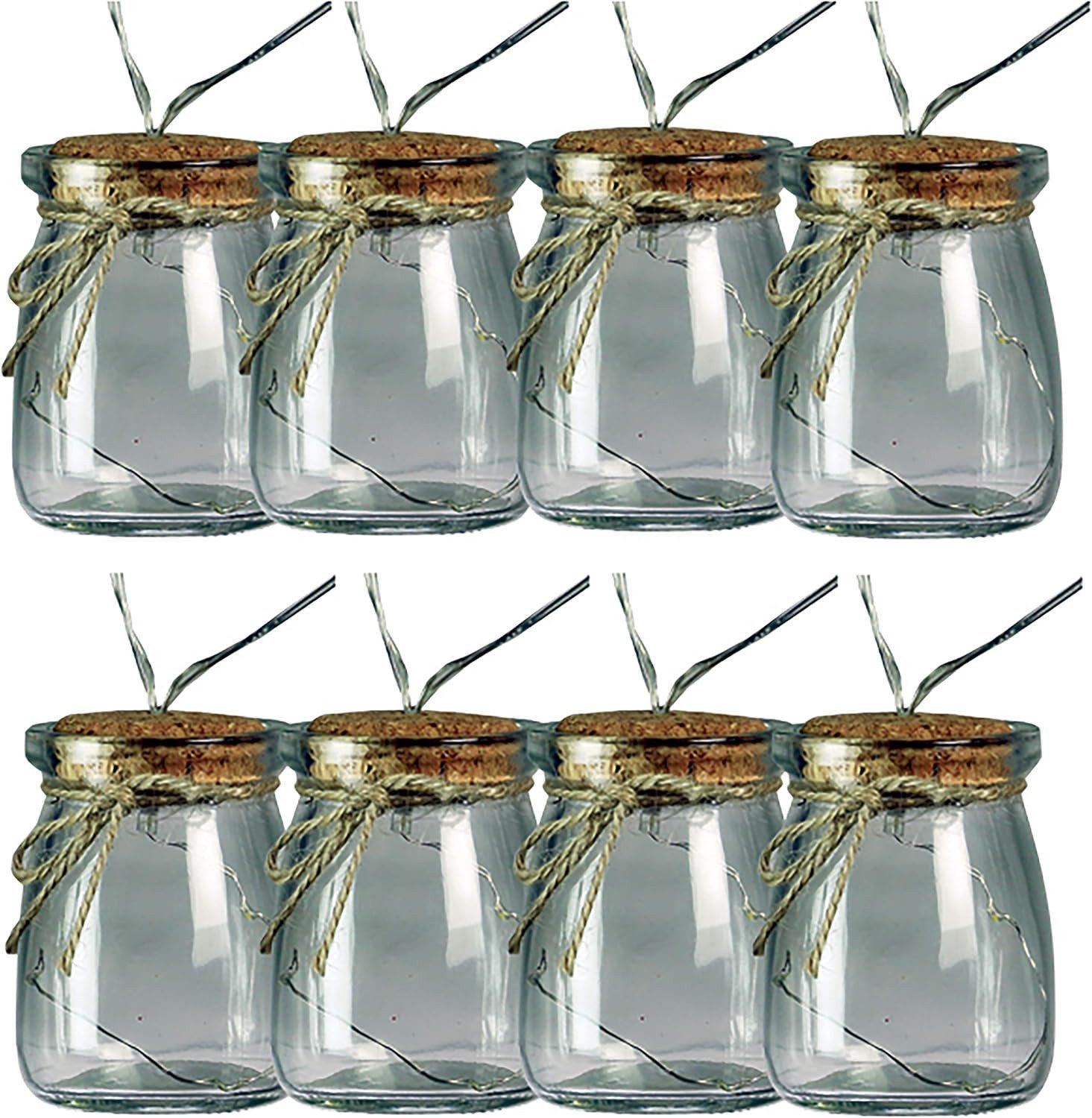 LED-Lichterkette Solar 8 LED Glas Lichterkette Torremolinos von Luxform