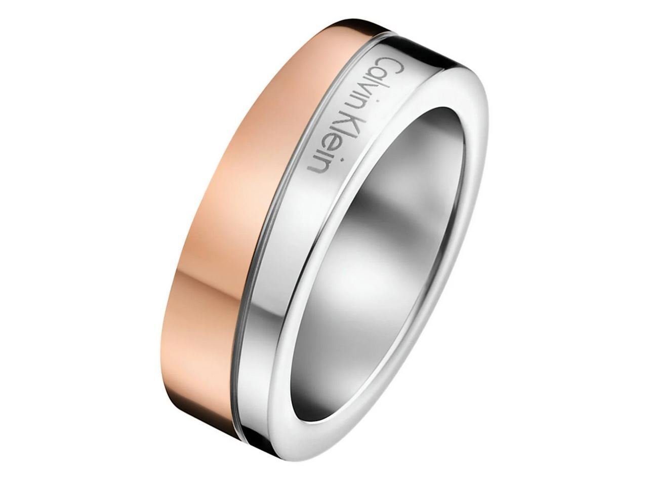 LeNoSa Fingerring CK Damen Ring 50 (15,9mm) (1-tlg) Edelstahl Silber Rosegold Größe