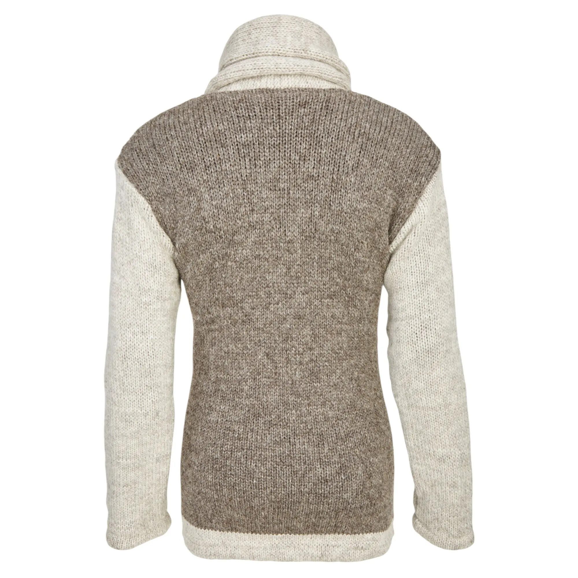 THC Natural Line Strickmantel THC Strickmantel 902 beige (1 Stück, 1-tlg., 1 Stück) Strickmantel mit zur Kapuze umwandelbaren Kragen