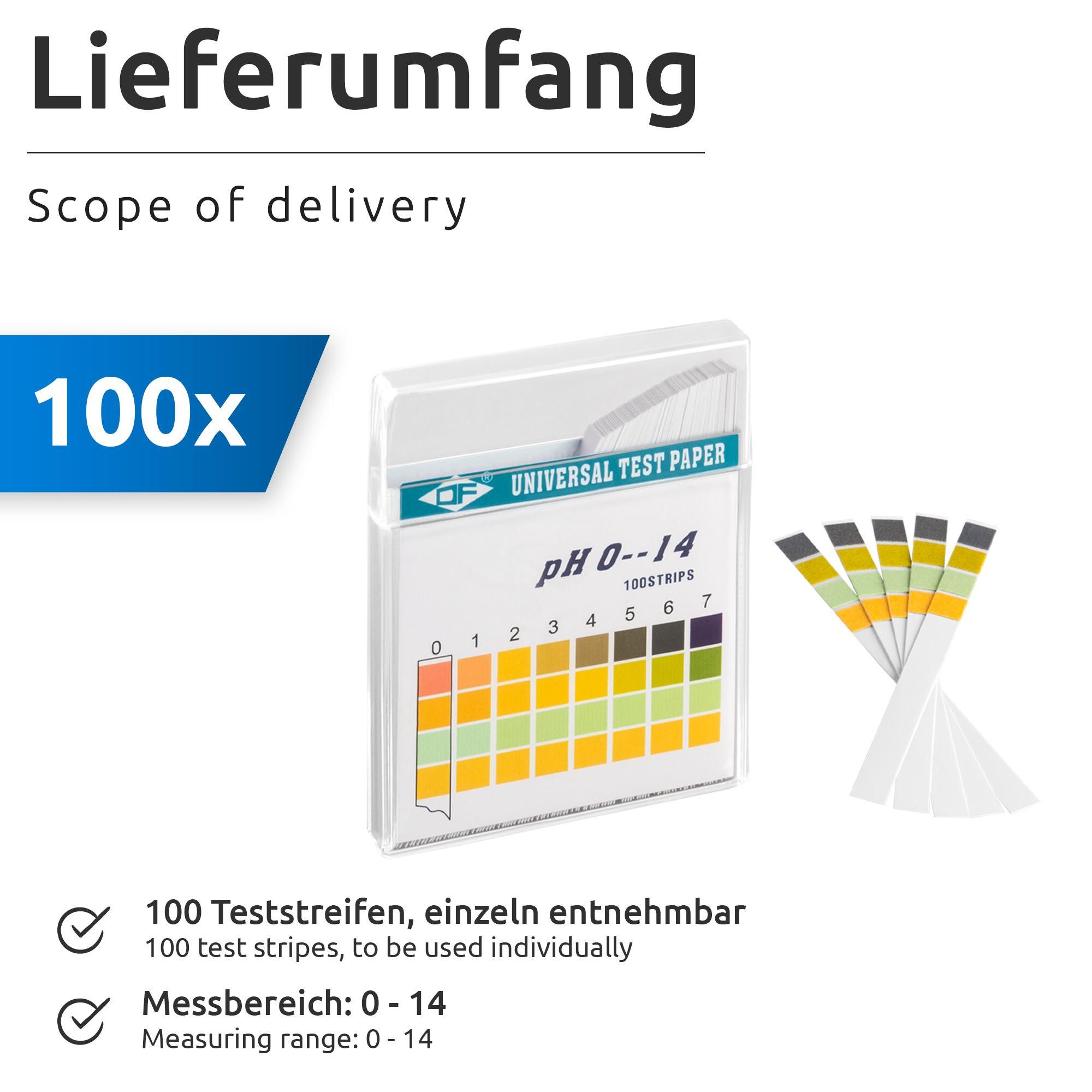 ECENCE Pool-Wassertest pH wert Teststreifen 100 Stück ph 0-14 Aquarien günstig online kaufen