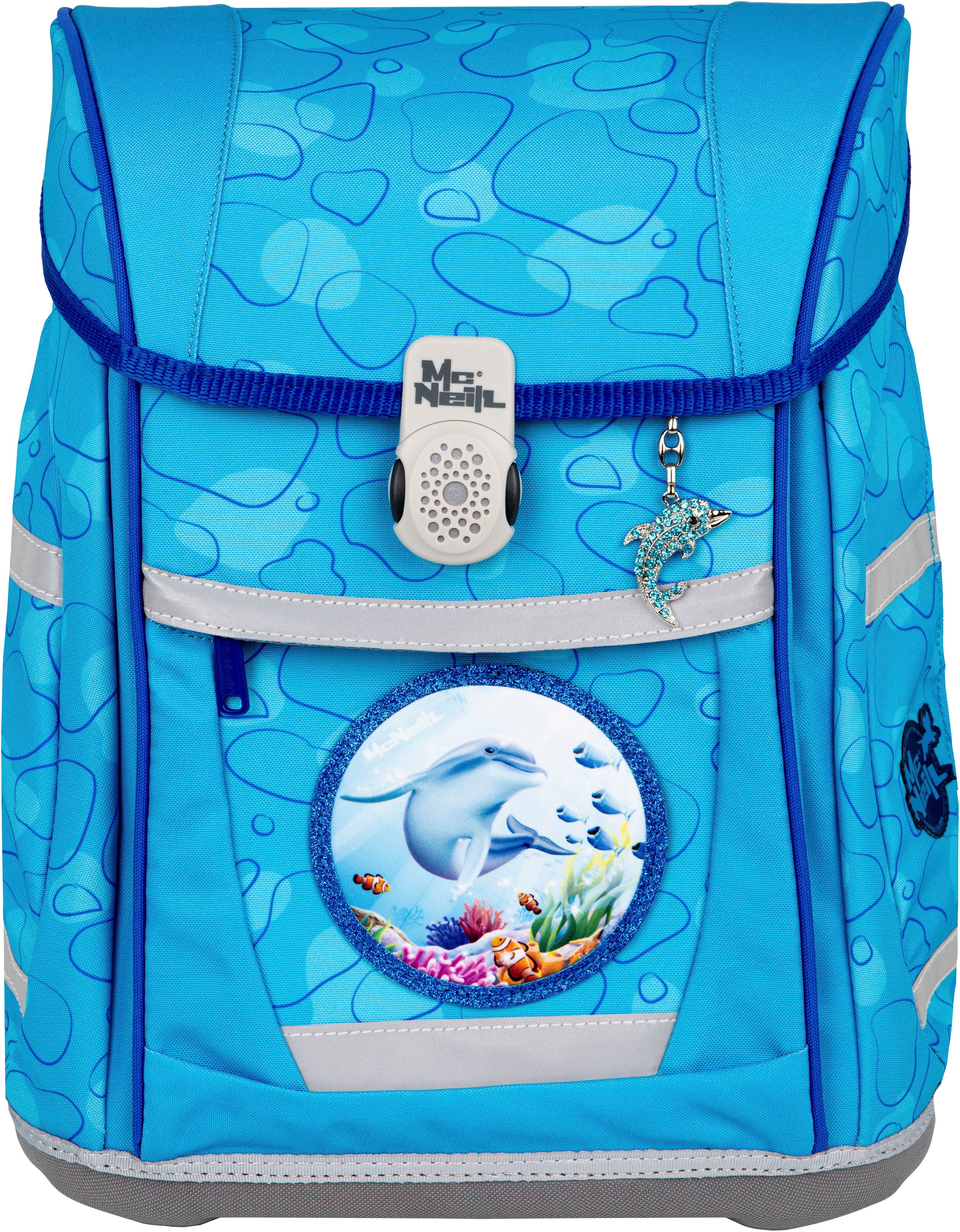 McNeill Schulranzen Tenero, Bubble (Set, 5-tlg), inkl. Federmäppchen, Turnbeutel, Schlamperrolle & Motivmagnet